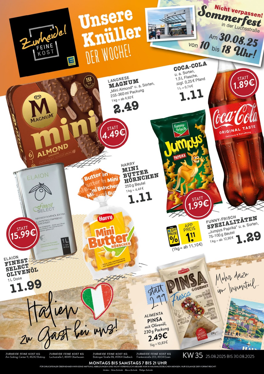 zurheide-feine-kost - Zurheide Feine Kost - Bottrop-Prospekt gültig vom 25.08. bis 30.08.