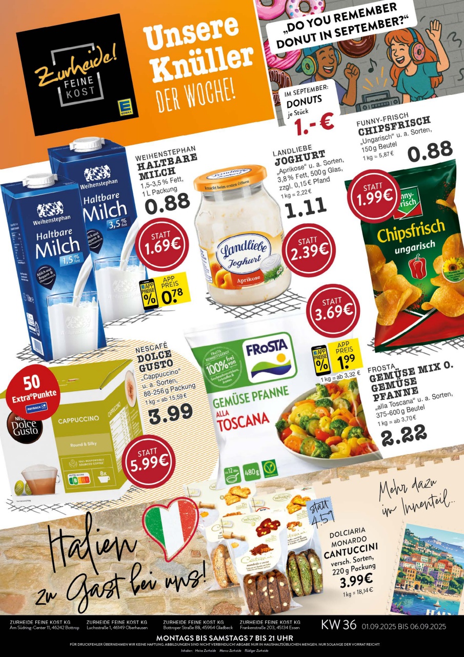 zurheide-feine-kost - Zurheide Feine Kost - Bottrop-Prospekt gültig vom 01.09. bis 06.09. - page: 1