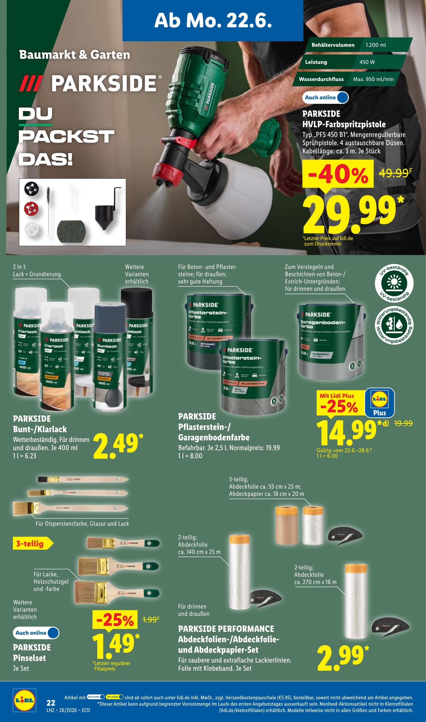 lidl - Lidl - Angebot der Woche Prospekt nächste Woche – von Montag 22.06.2026 bis Samstag 27.06.2026 - page: 20