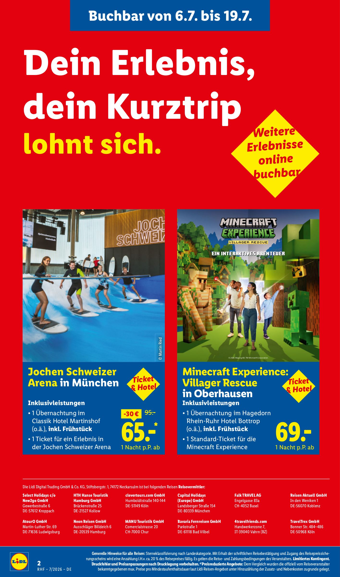lidl - Neuer Lidl - Juli Reise-Highlights Prospekt – von Mittwoch 01.07.2026 bis Freitag 31.07.2026 - page: 2