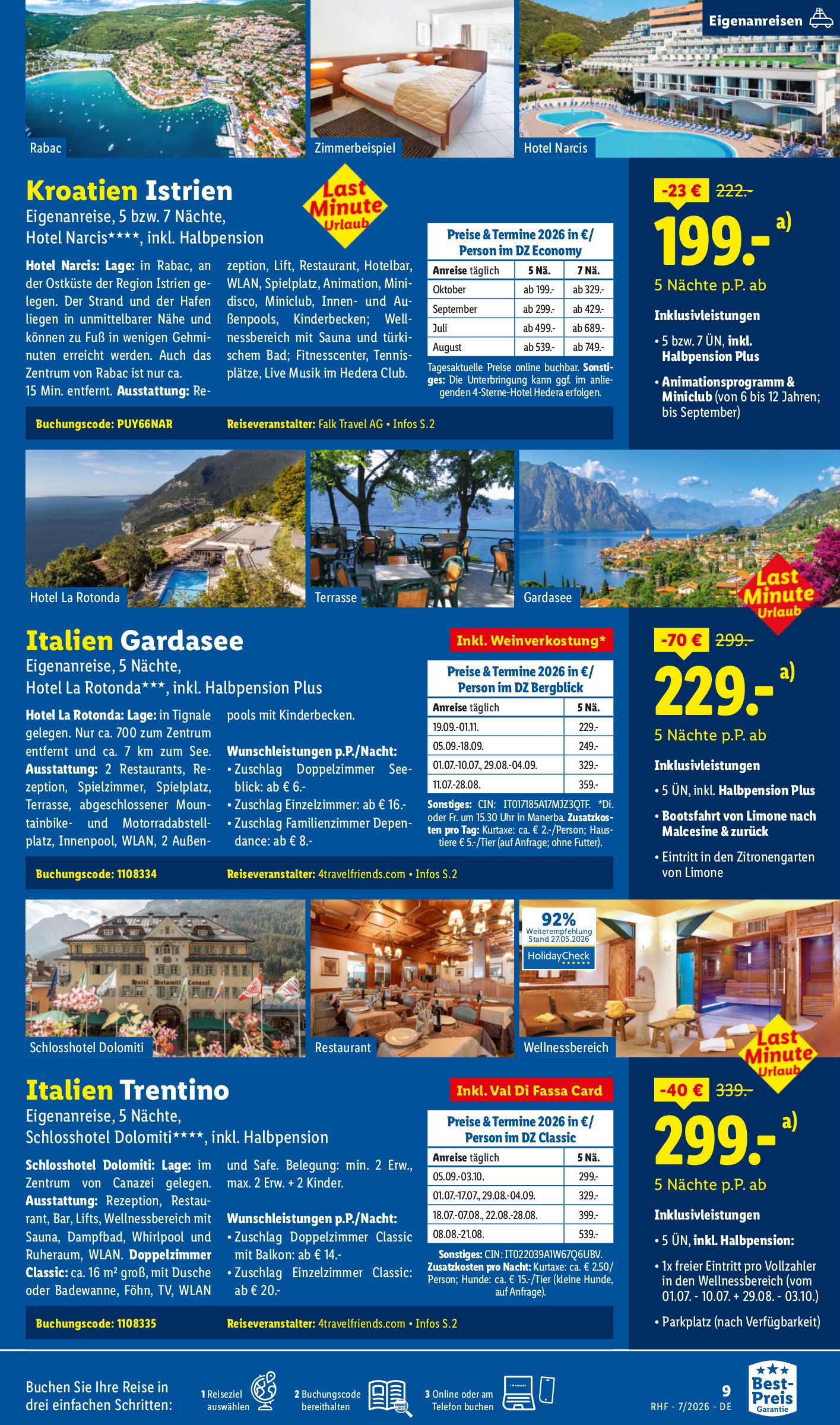 lidl - Neuer Lidl - Juli Reise-Highlights Prospekt – von Mittwoch 01.07.2026 bis Freitag 31.07.2026 - page: 9