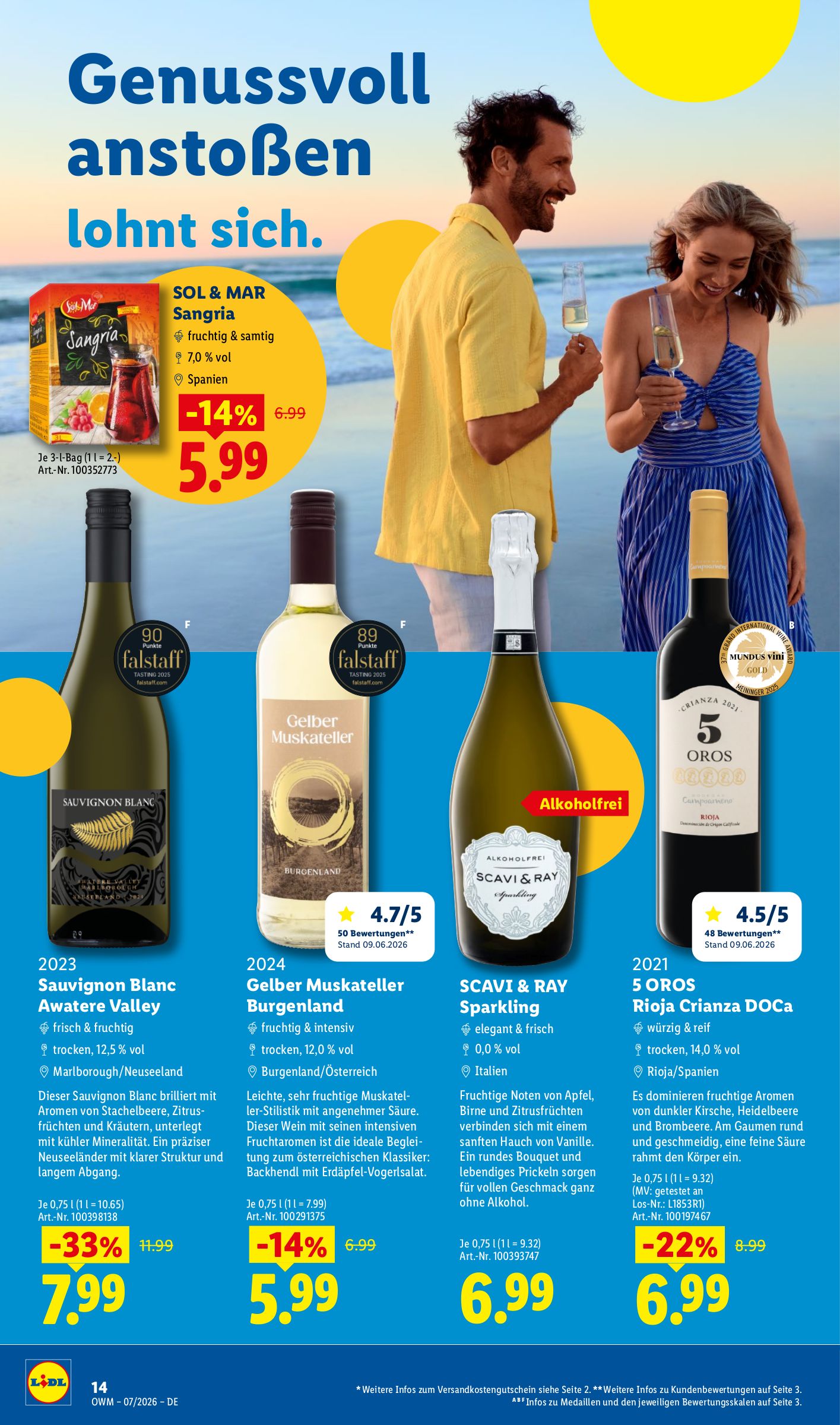 lidl - Lidl - Wein & Spirituosen Prospekt – von Mittwoch 01.07.2026 bis Freitag 31.07.2026 - page: 14