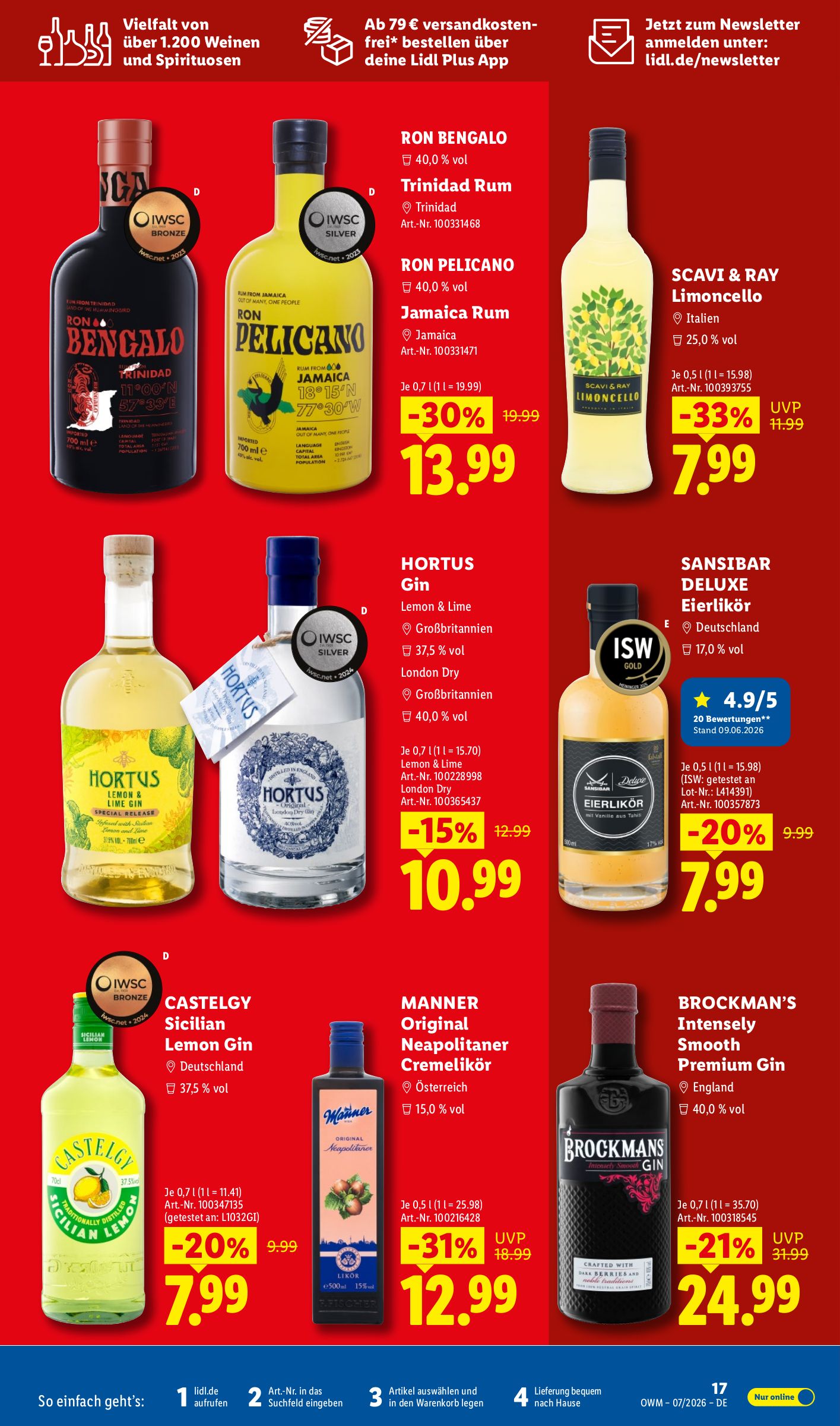 lidl - Lidl - Wein & Spirituosen Prospekt – von Mittwoch 01.07.2026 bis Freitag 31.07.2026 - page: 17
