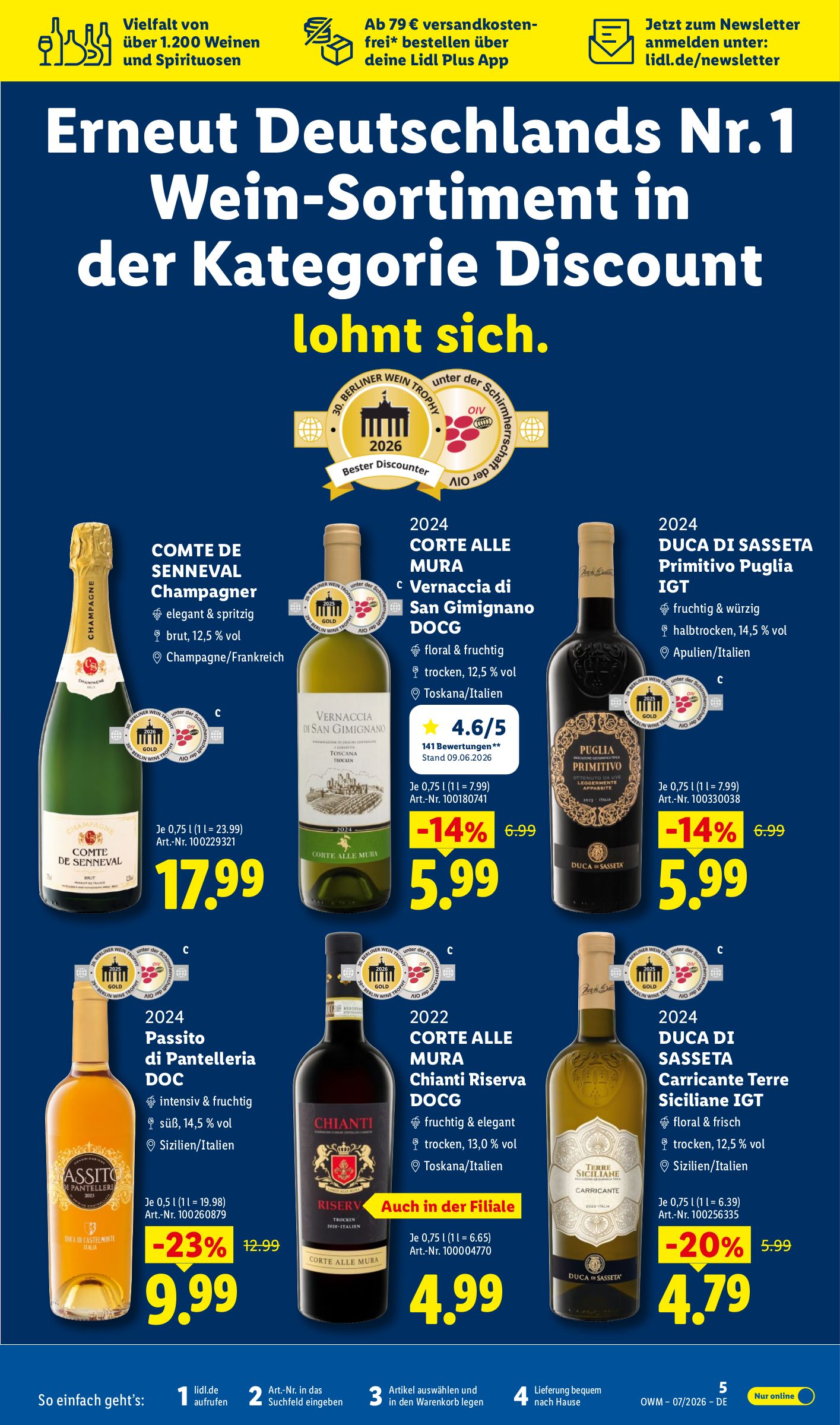 lidl - Lidl - Wein & Spirituosen Prospekt – von Mittwoch 01.07.2026 bis Freitag 31.07.2026 - page: 5