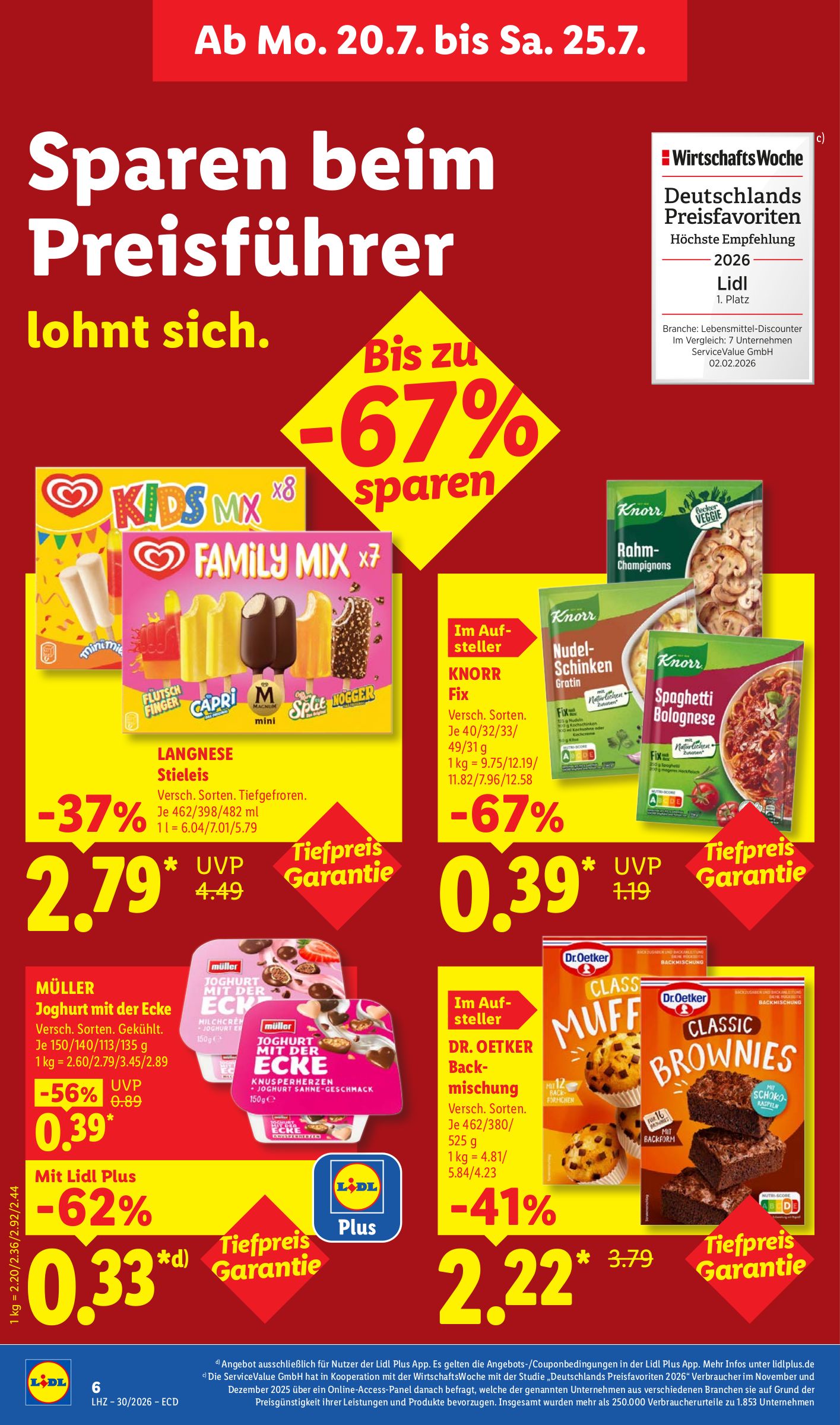 lidl - Lidl Prospekt nächste Woche – von Montag 20.07.2026 bis Samstag 25.07.2026 - page: 14