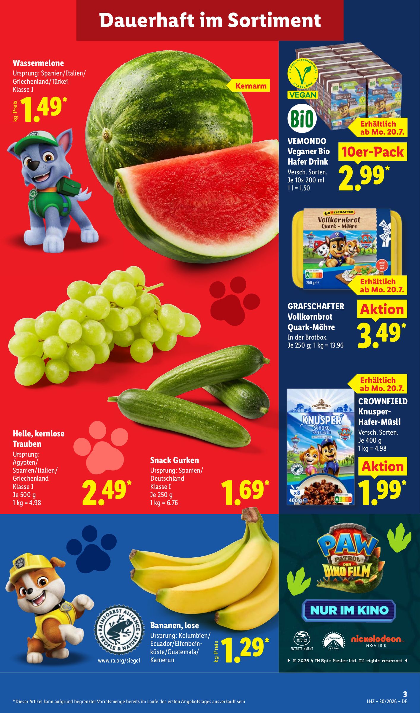 lidl - Lidl Prospekt nächste Woche – von Montag 20.07.2026 bis Samstag 25.07.2026 - page: 3