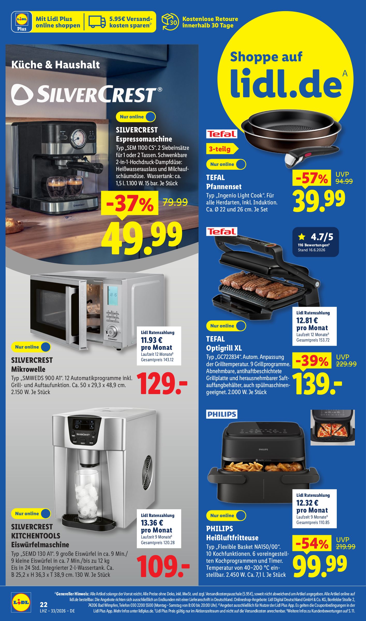lidl - Lidl - Angebot der Woche Prospekt nächste Woche – von Montag 10.08.2026 bis Samstag 15.08.2026 - page: 22