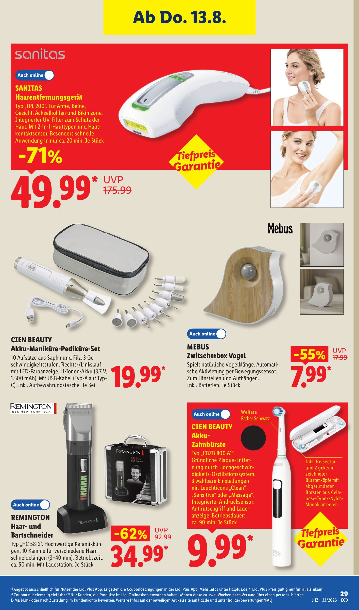 lidl - Lidl - Angebot der Woche Prospekt nächste Woche – von Montag 10.08.2026 bis Samstag 15.08.2026 - page: 29