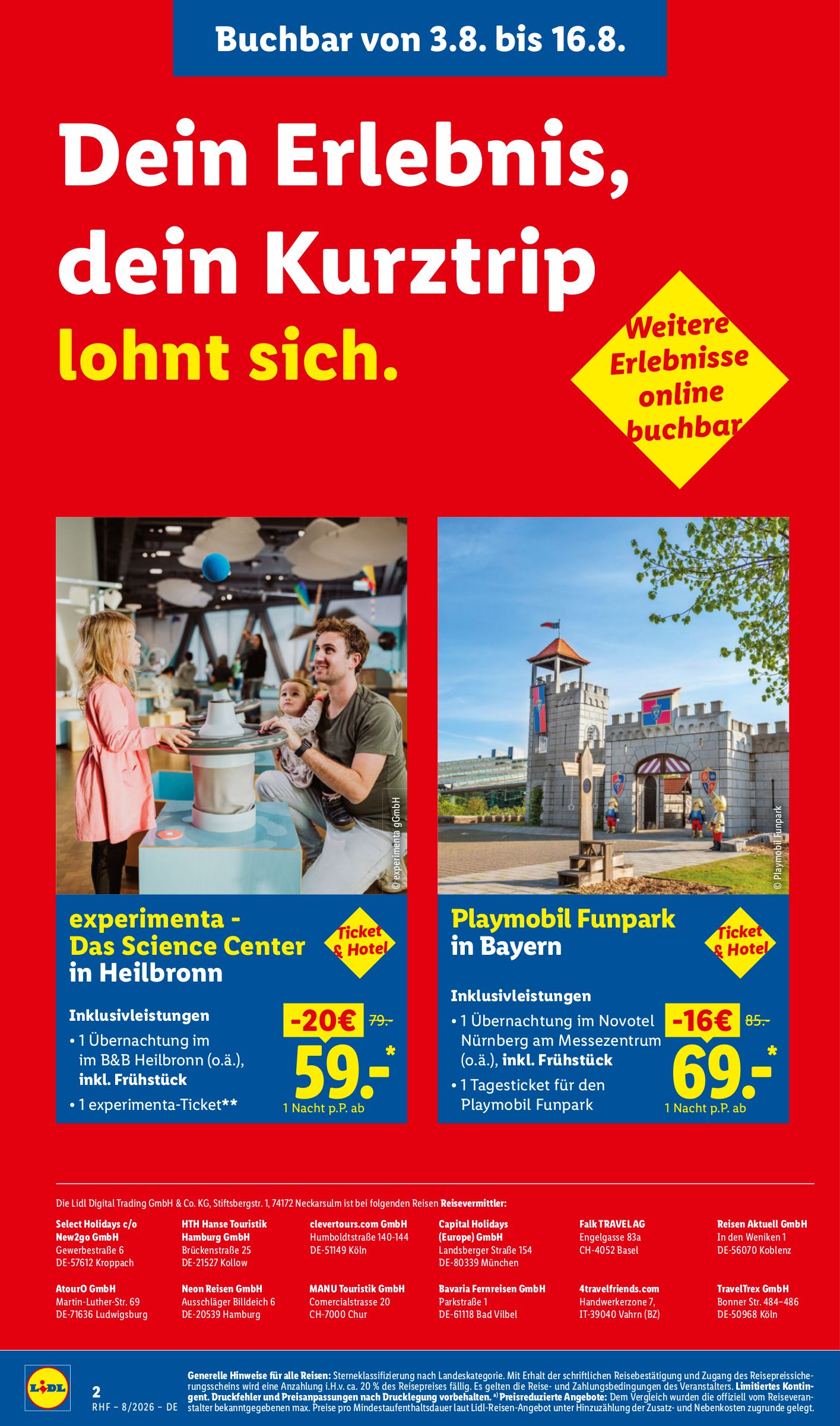 lidl - Lidl-reisen.de Prospekt – von Mittwoch 29.07.2026 bis Montag 31.08.2026 - page: 2