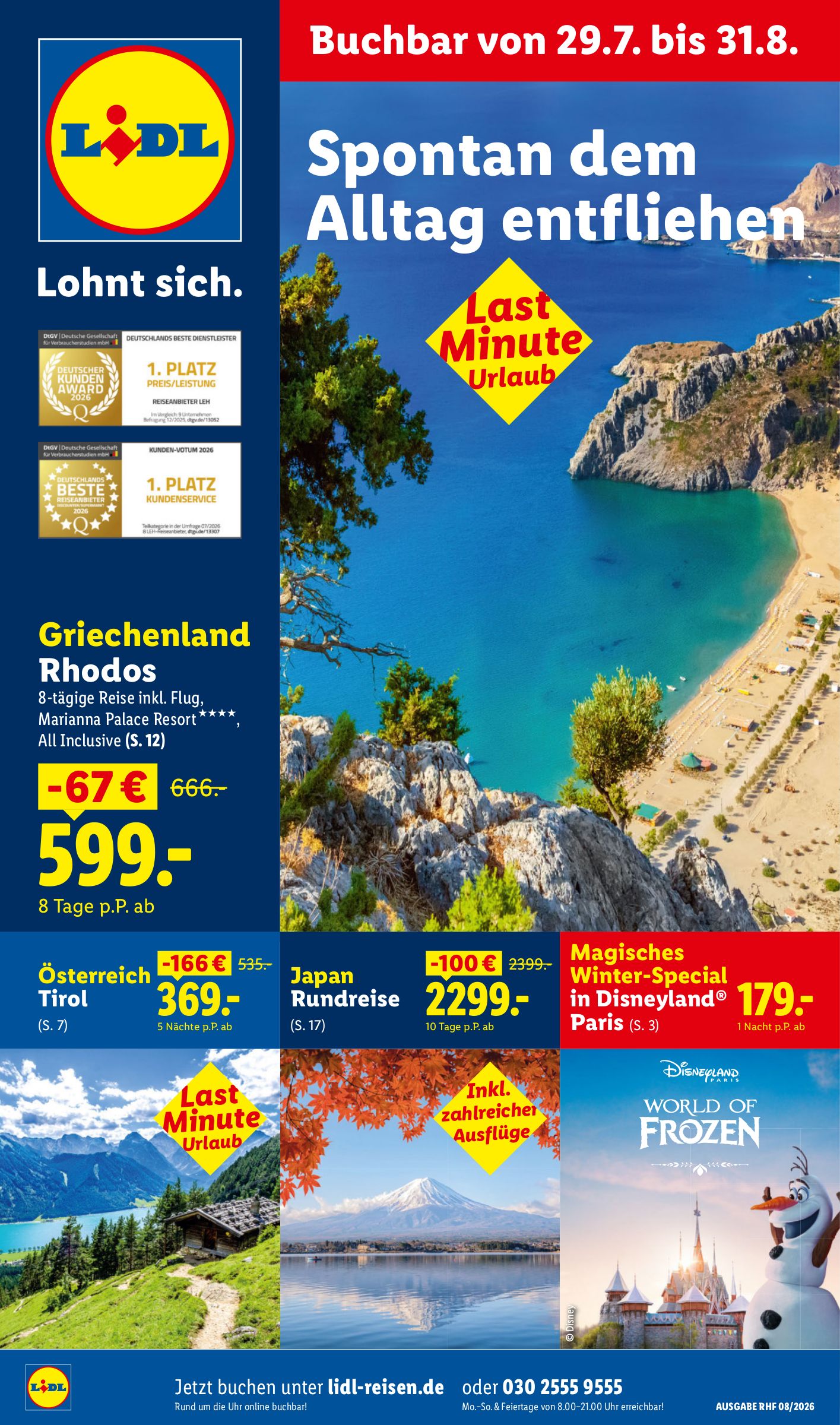 lidl - Lidl-reisen.de Prospekt – von Mittwoch 29.07.2026 bis Montag 31.08.2026