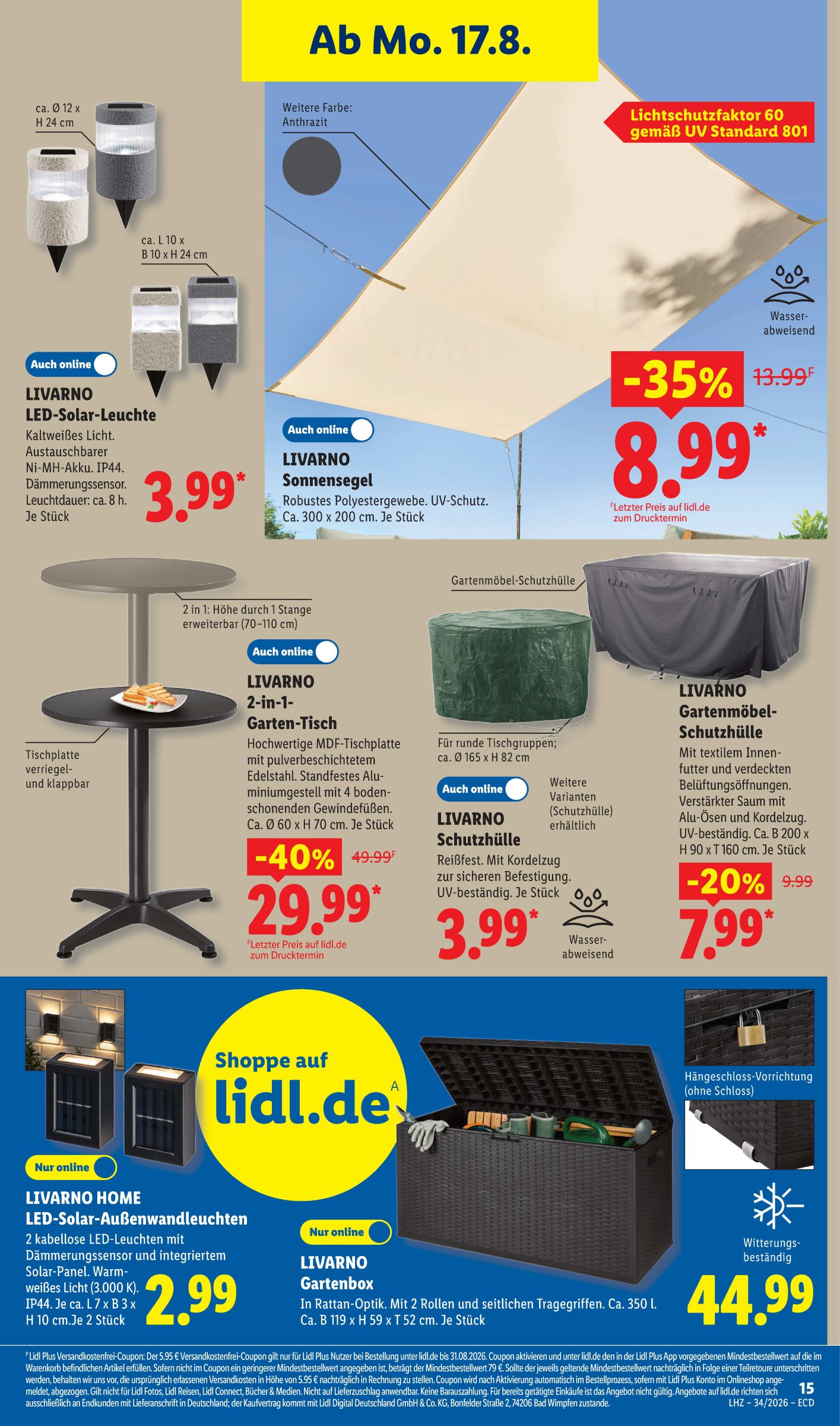 lidl - Lidl - Nonfood Prospekt nächste Woche – von Montag 17.08.2026 bis Samstag 22.08.2026 - page: 8