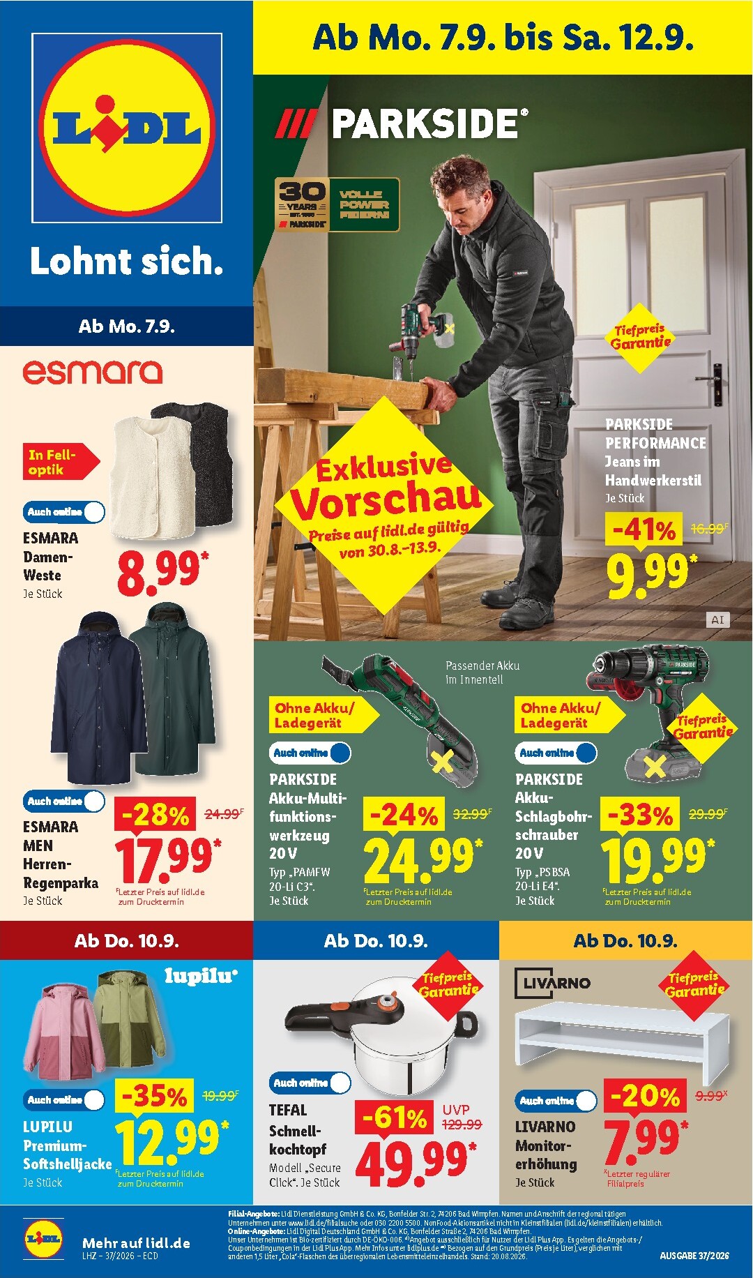 lidl - Lidl - Nonfood Prospekt nächste Woche – von Montag 07.09.2026 bis Samstag 12.09.2026