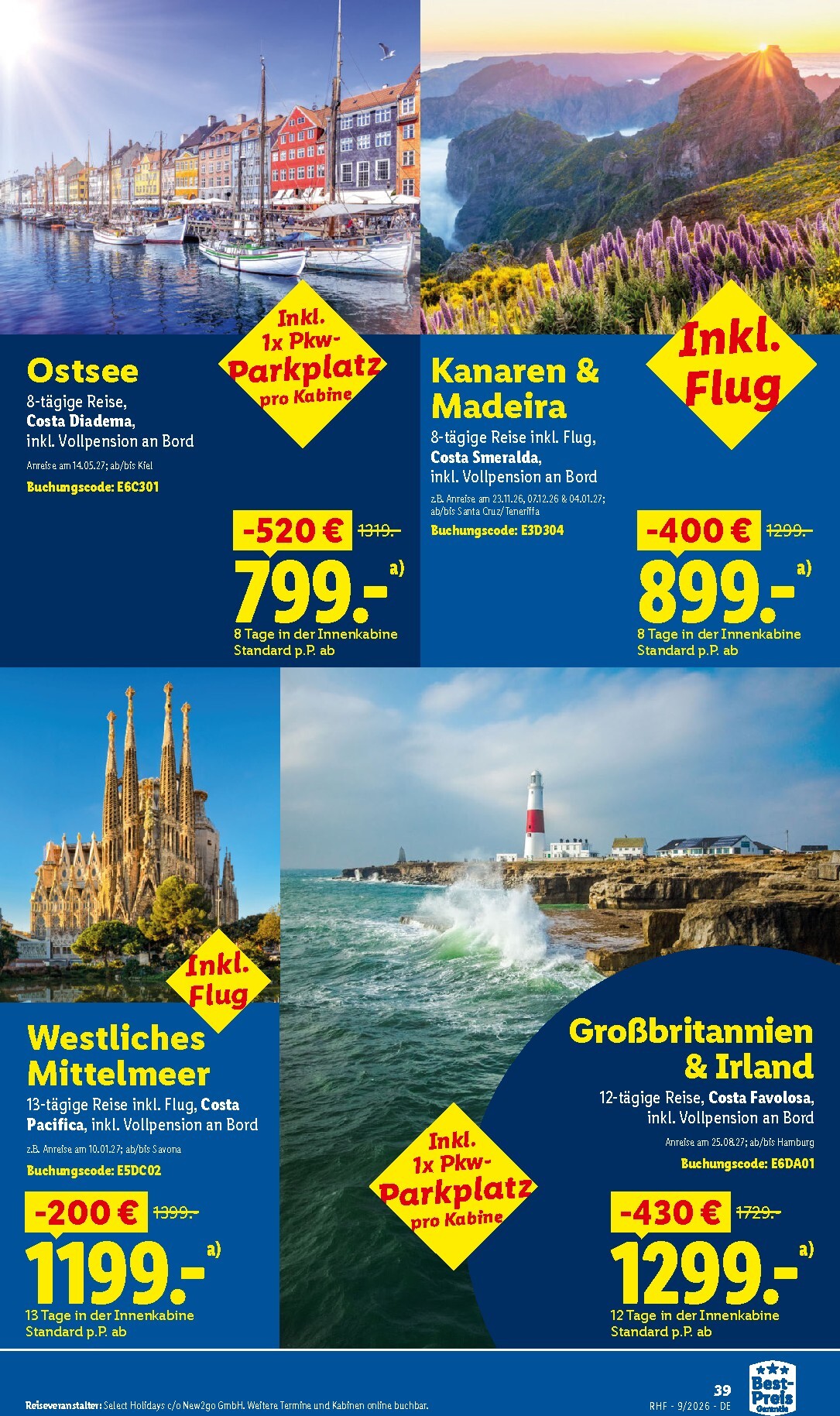lidl - Lidl - Reise-Highlights Prospekt – von Samstag 29.08.2026 bis Mittwoch 30.09.2026 - page: 39