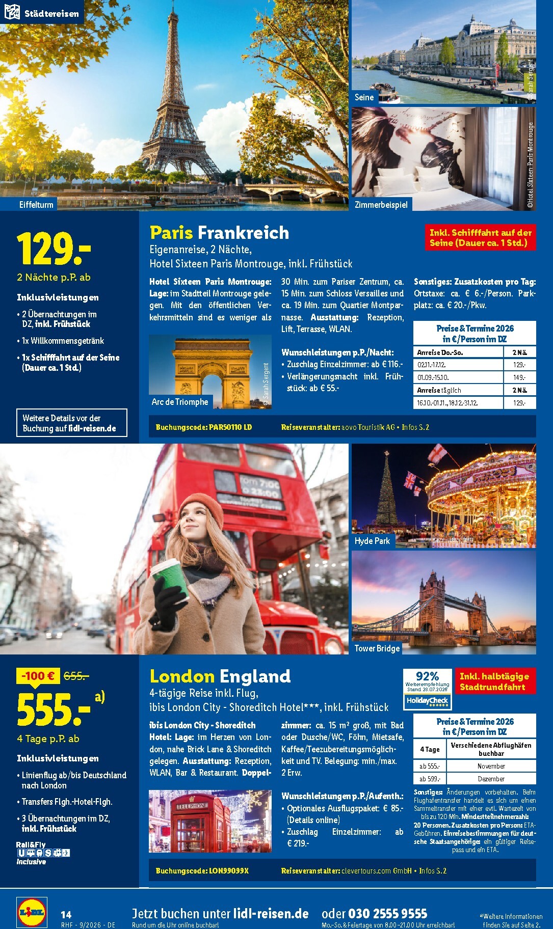 lidl - Lidl - Reise-Highlights Prospekt – von Samstag 29.08.2026 bis Mittwoch 30.09.2026 - page: 14