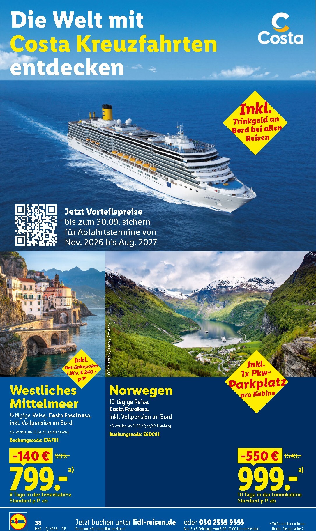 lidl - Lidl - Reise-Highlights Prospekt – von Samstag 29.08.2026 bis Mittwoch 30.09.2026 - page: 38