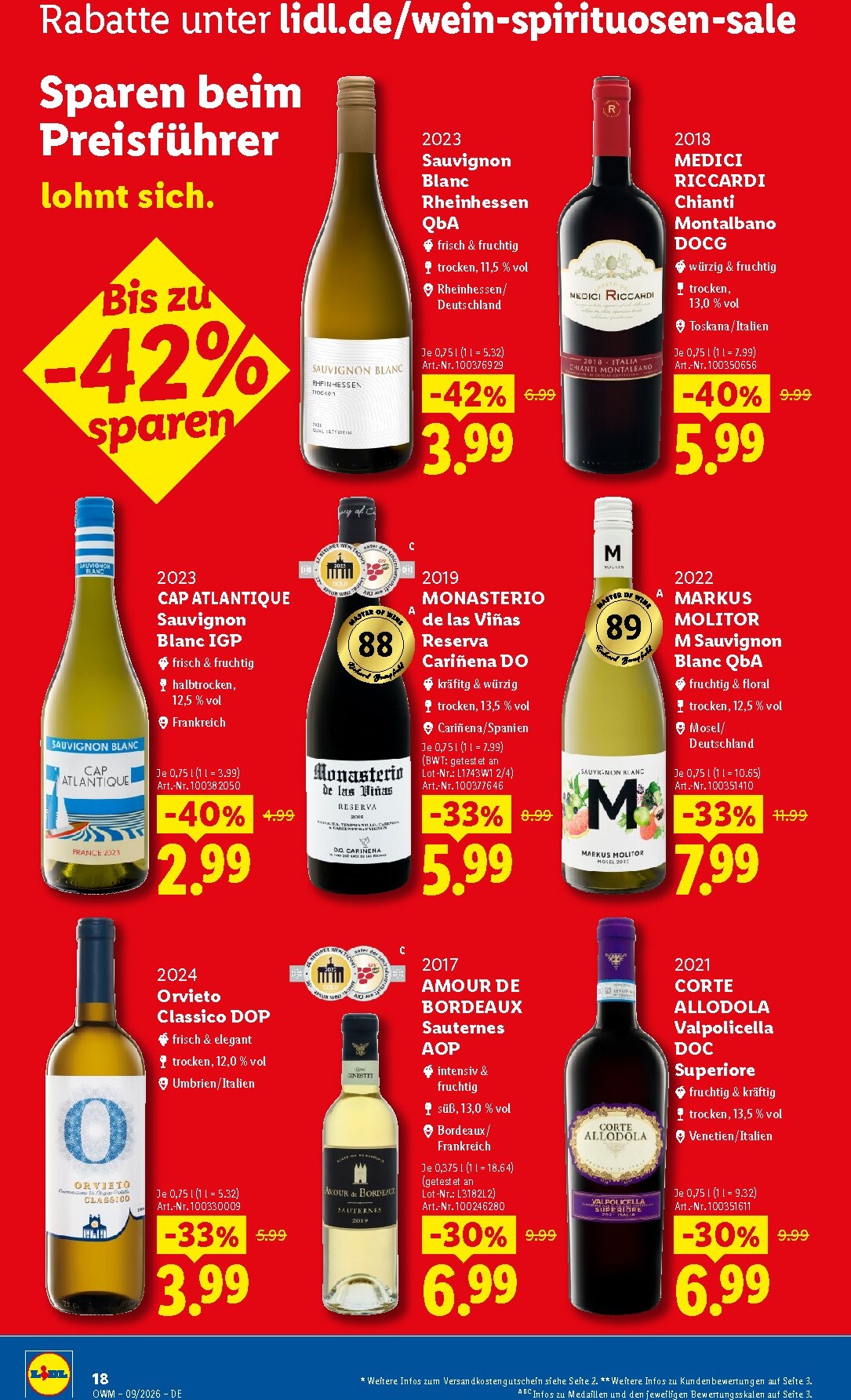 lidl - Lidl - Wein & Spirituosen Prospekt – von Dienstag 01.09.2026 bis Mittwoch 30.09.2026 - page: 18
