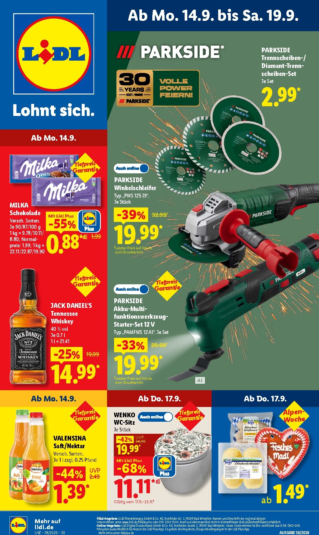 lidl - Lidl Prospekt nächste Woche – von Montag 14.09.2026 bis Samstag 19.09.2026