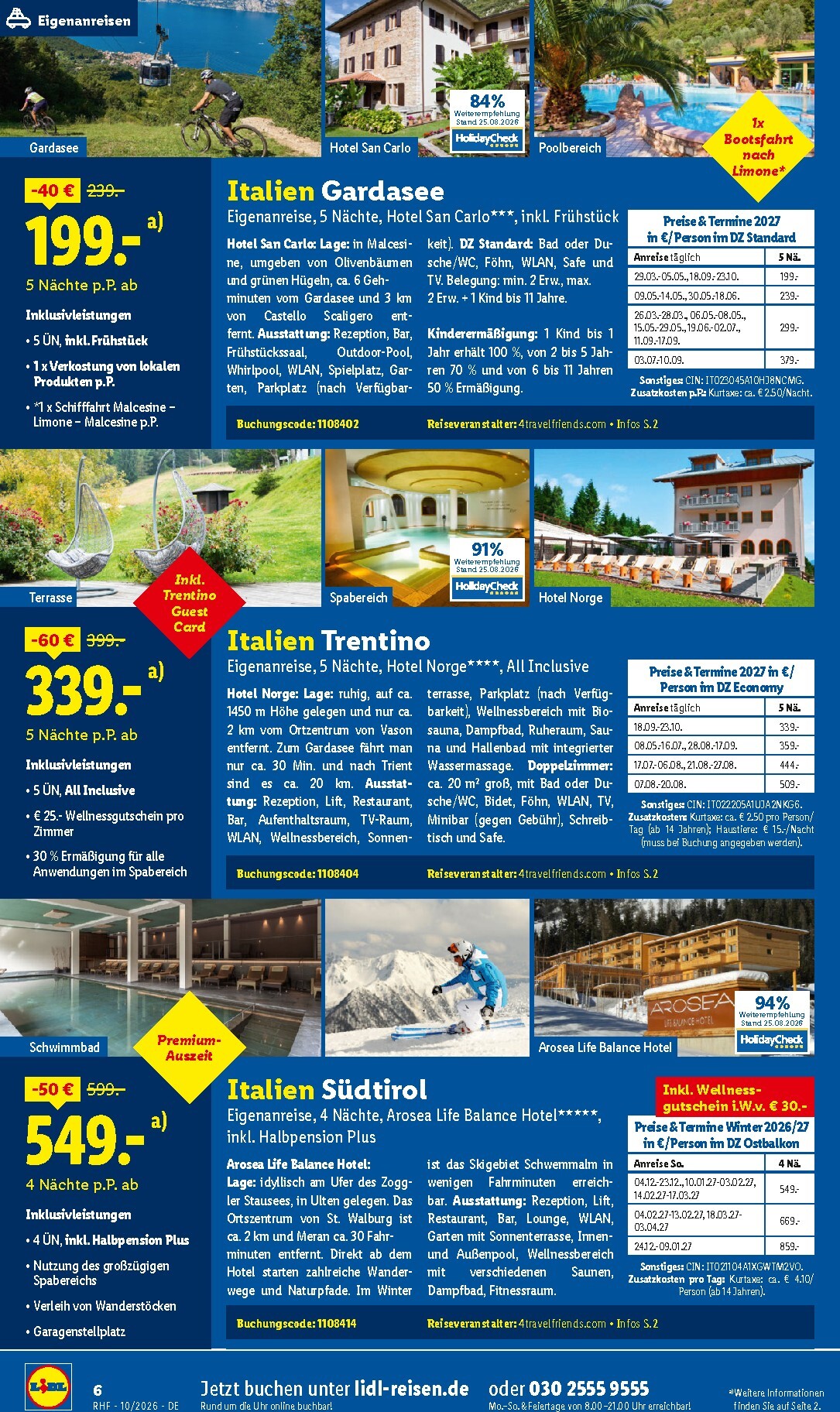 lidl - Lidl - Reise-Highlights Prospekt – von Mittwoch 30.09.2026 bis Samstag 31.10.2026 - page: 6