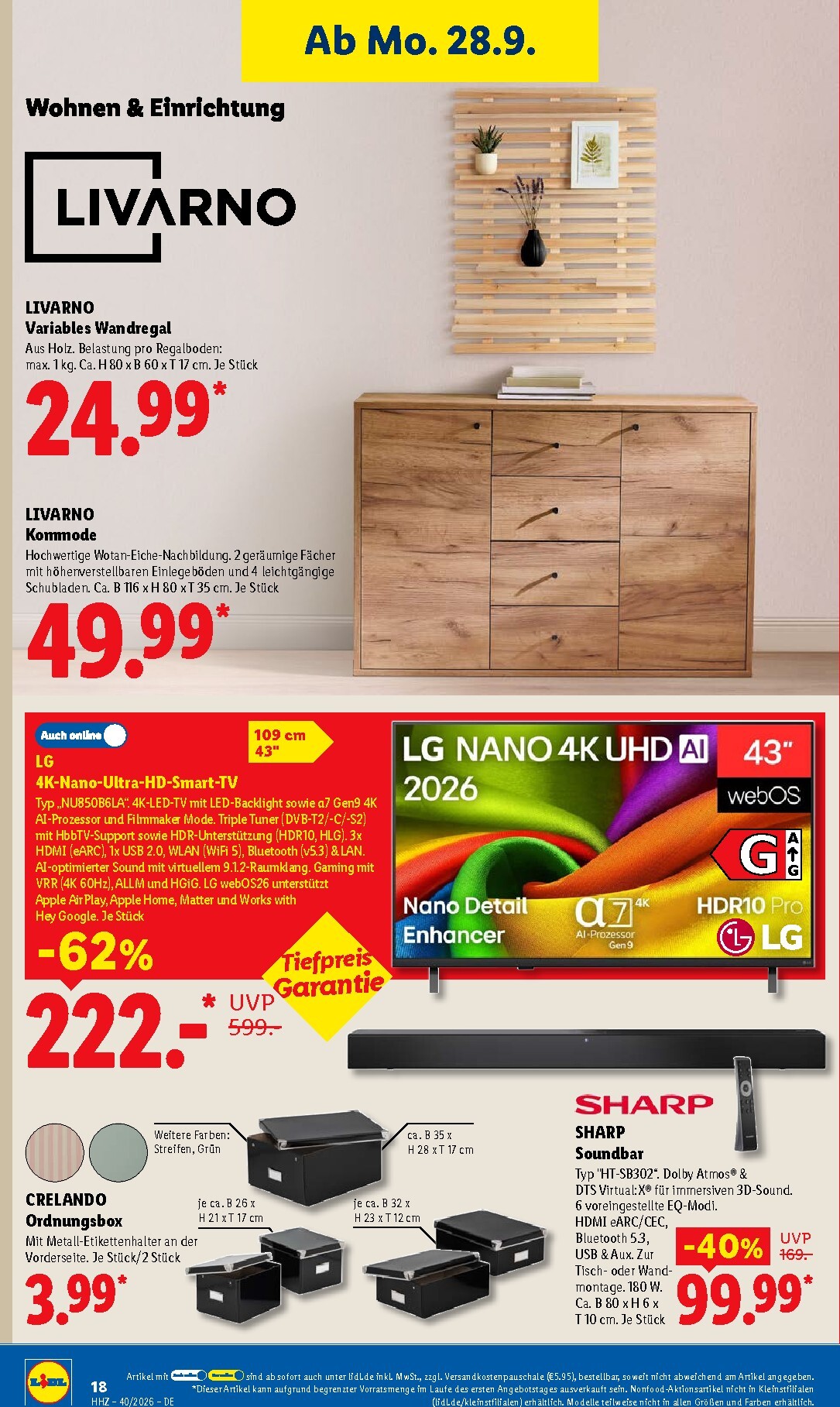 lidl - Lidl Prospekt – von Montag 28.09.2026 bis Freitag 02.10.2026 - page: 38