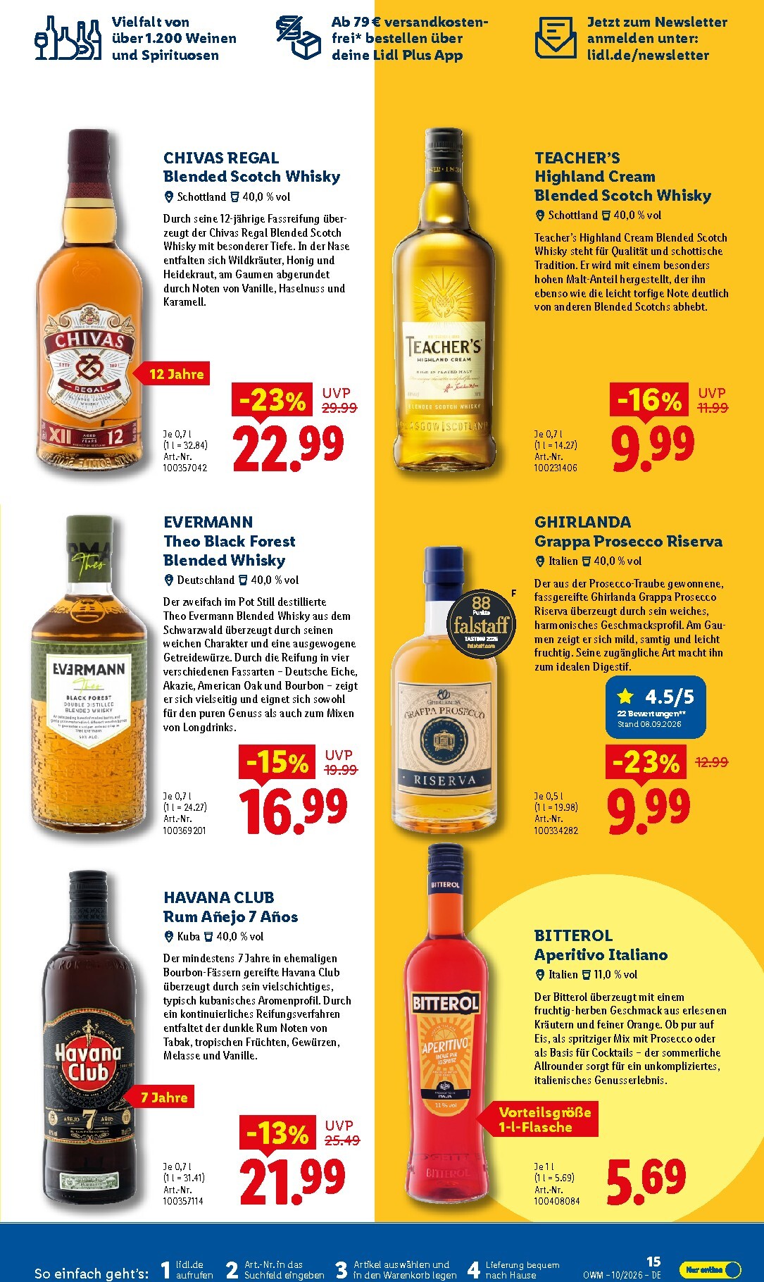 lidl - Lidl - Wein & Spirituosen Prospekt – von Donnerstag 01.10.2026 bis Samstag 31.10.2026 - page: 15