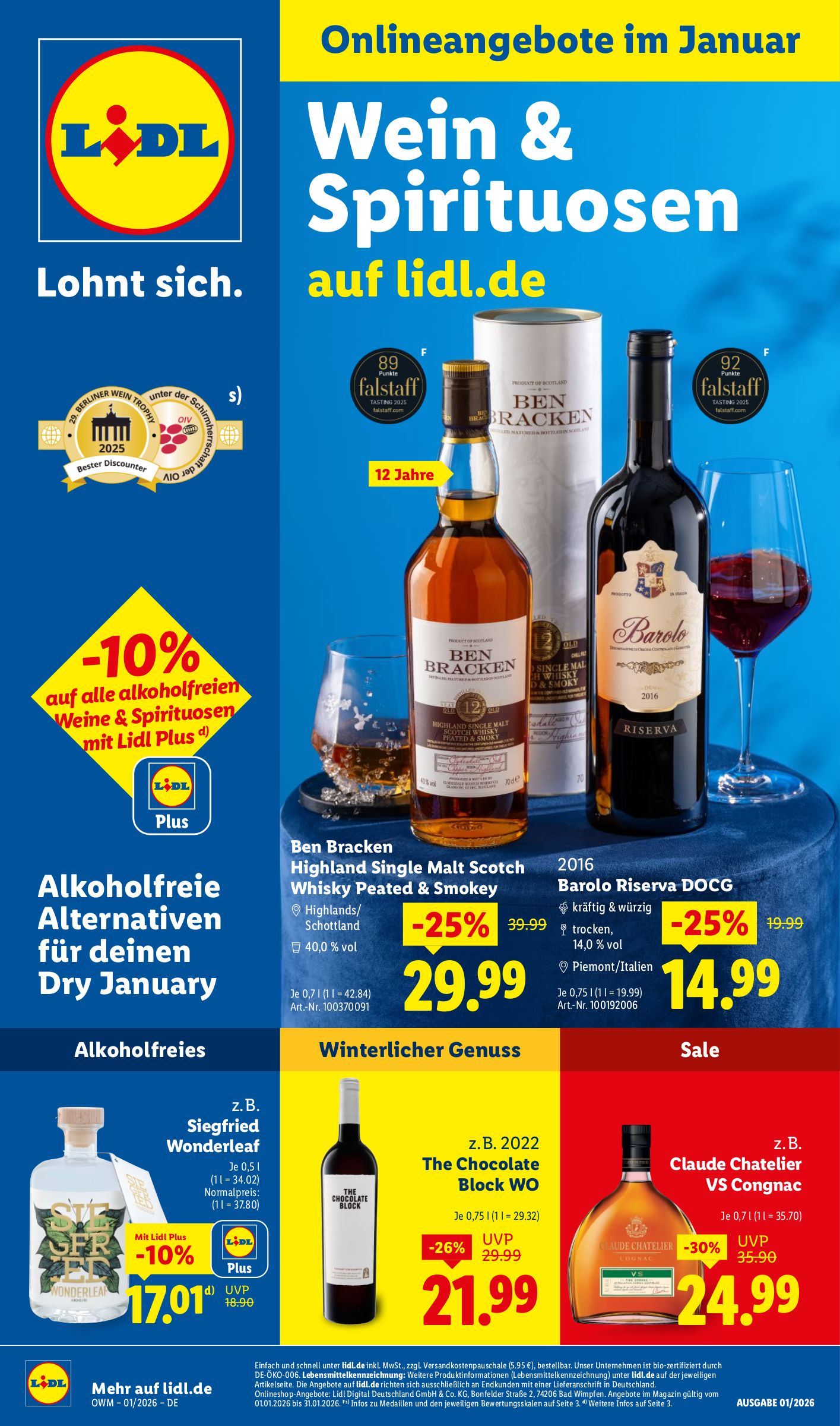 lidl - Lidl - Unsere Monats Highlights-Prospekt gültig vom 01.01. bis 31.01.
