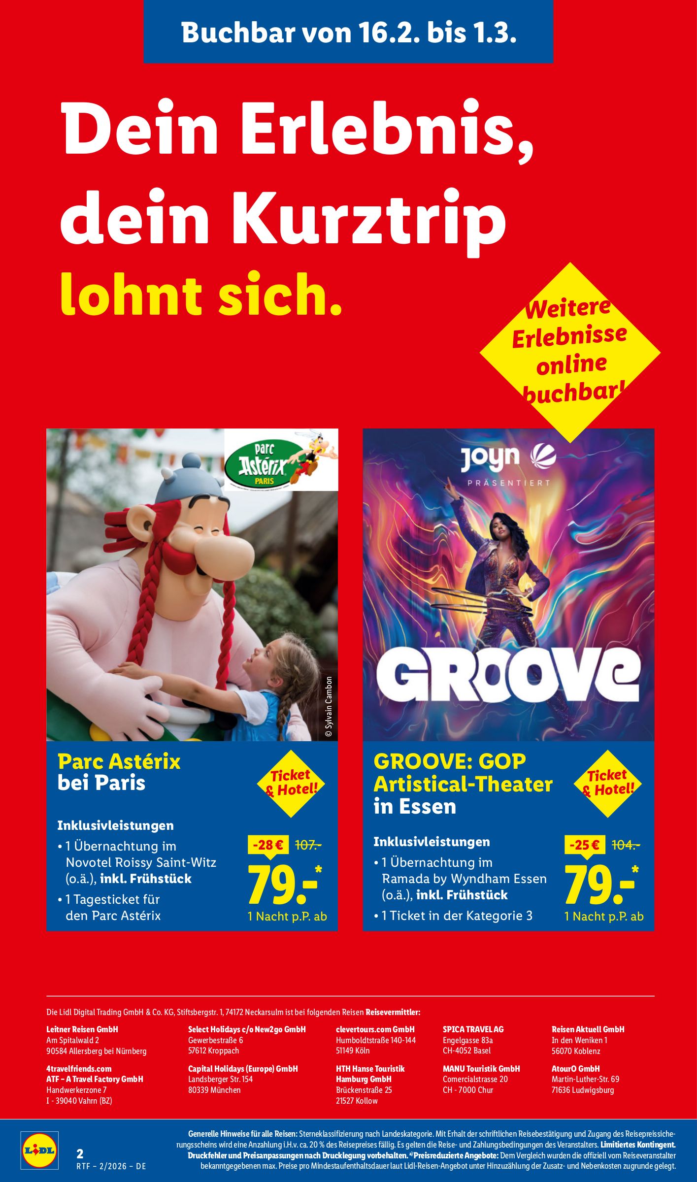 lidl - Lidl - Reisen-Prospekt gültig vom 14.02.2026 bis 15.03.2026 - page: 2