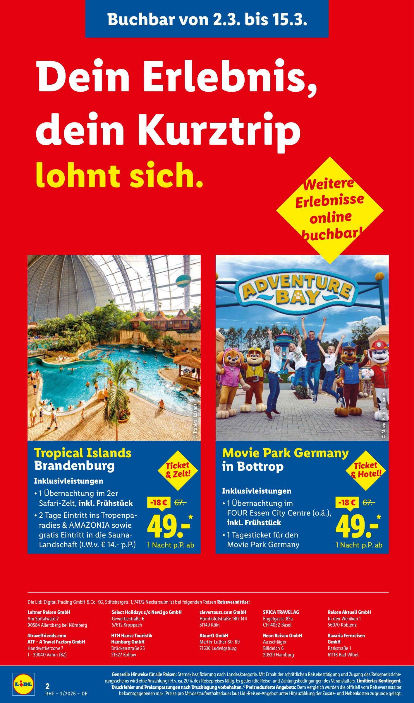 lidl - Lidl-reisen.de-Prospekt gültig vom 28.02.2026 bis 31.03.2026 - page: 2
