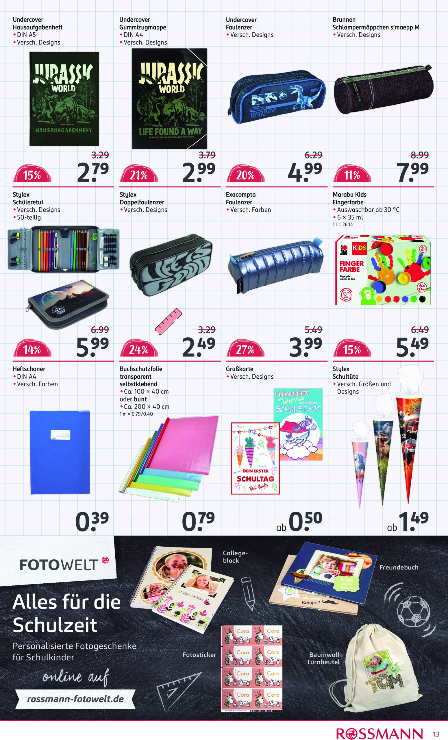 rossmann - ROSSMANN - Schulaktion-Prospekt gültig vom 30.06. bis 23.09. - page: 13