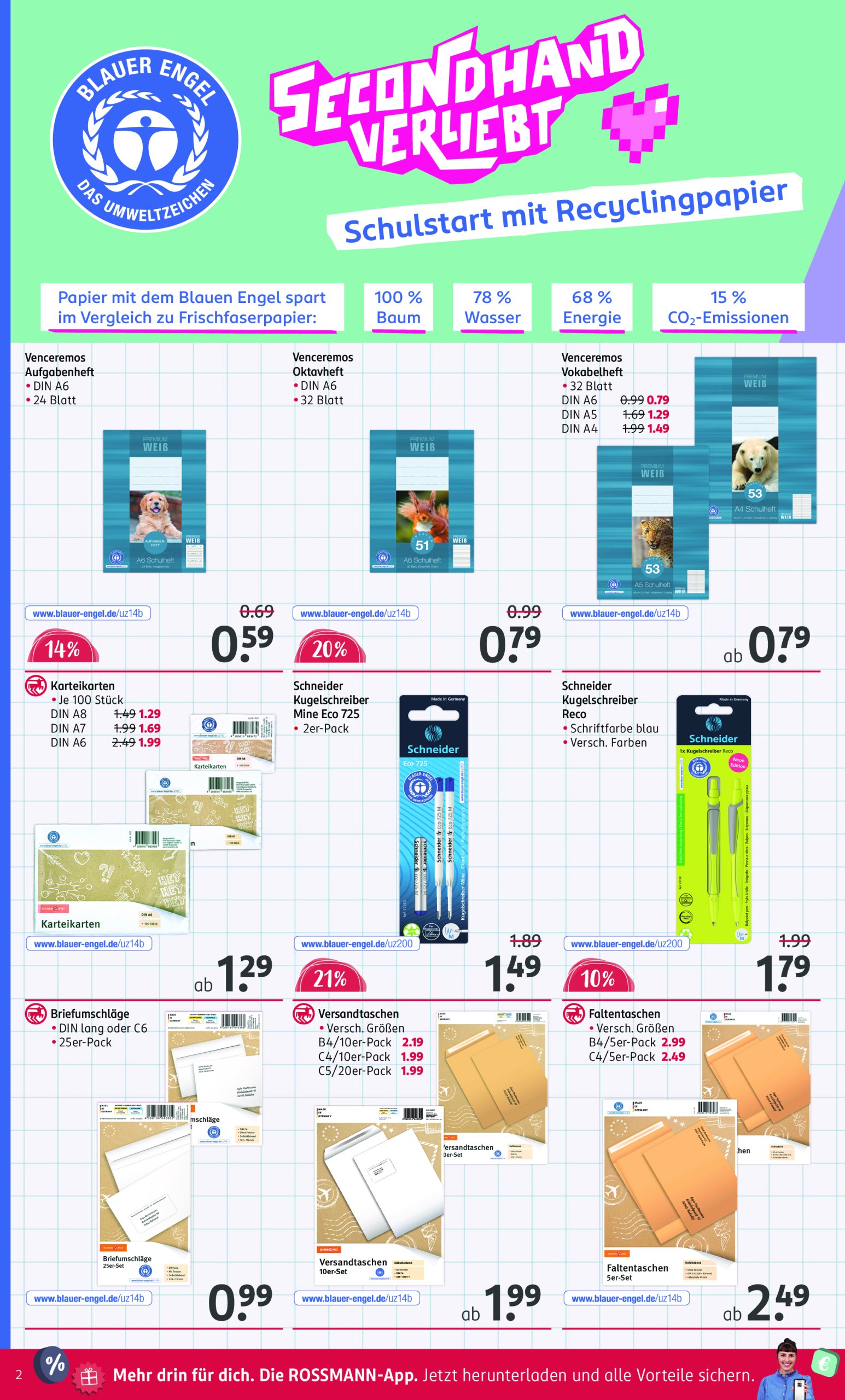 rossmann - ROSSMANN - Schulaktion-Prospekt gültig vom 30.06. bis 23.09. - page: 2