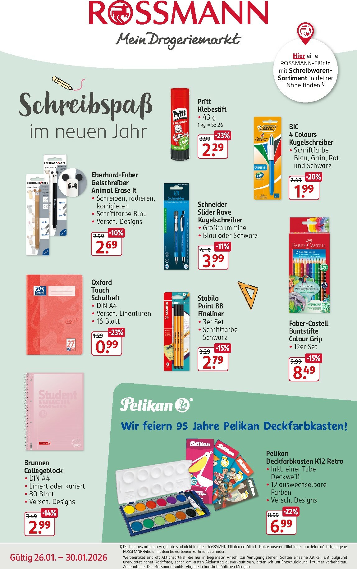 rossmann - ROSSMANN - Schreibwaren Angebote-Prospekt gültig vom 26.01. bis 30.01.