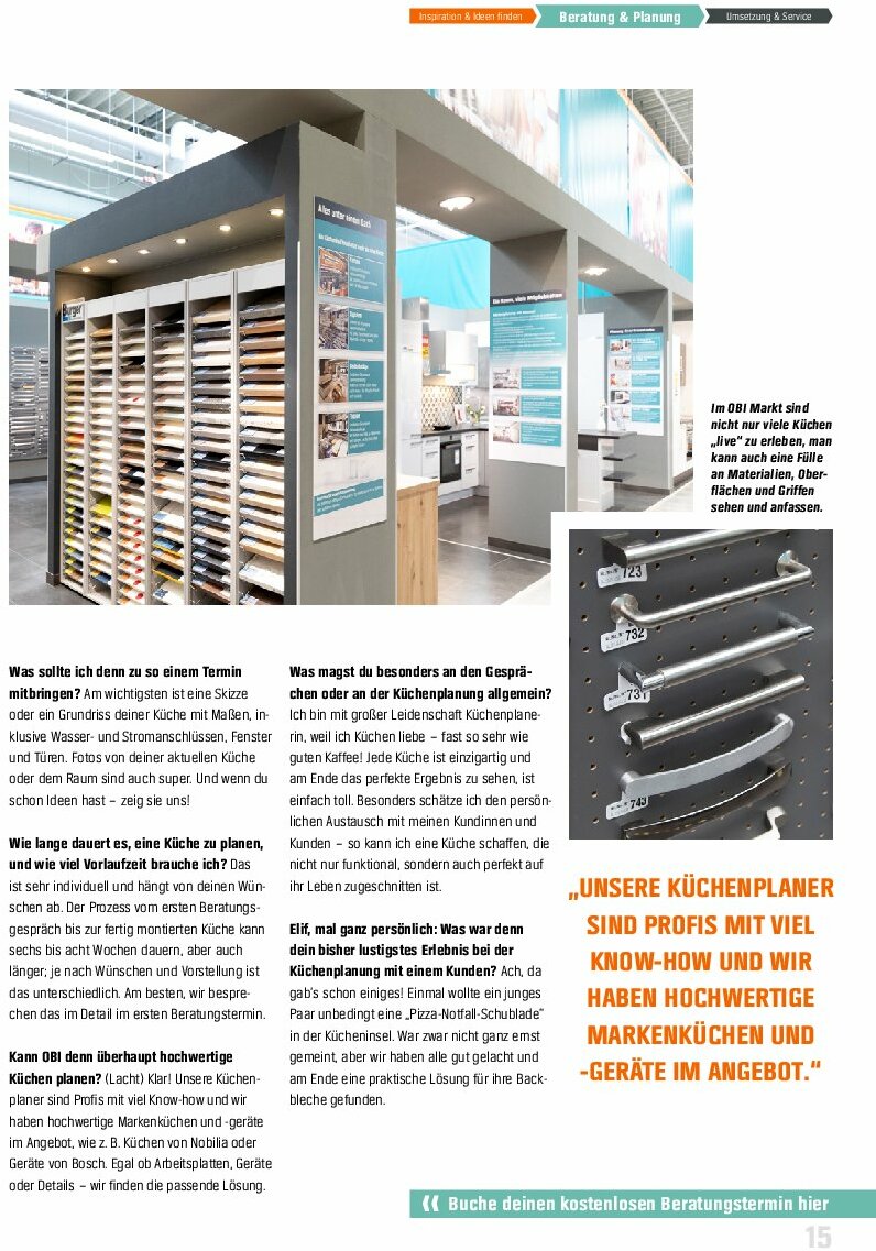 obi - Obi - Markenküchen-Prospekt gültig vom 30.07. bis 31.12. - page: 15