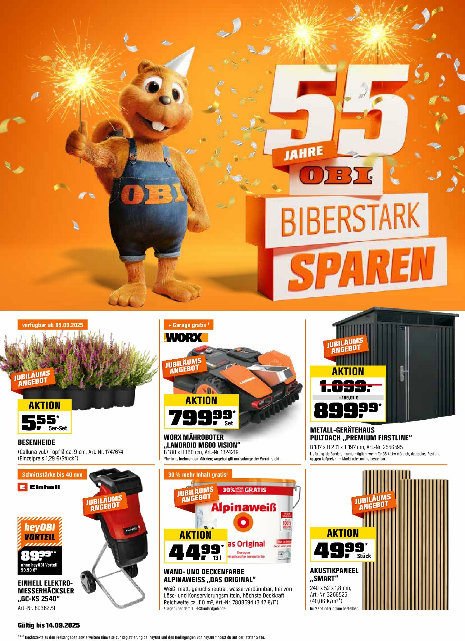 obi - Obi-Prospekt gültig vom 01.09. bis 14.09.