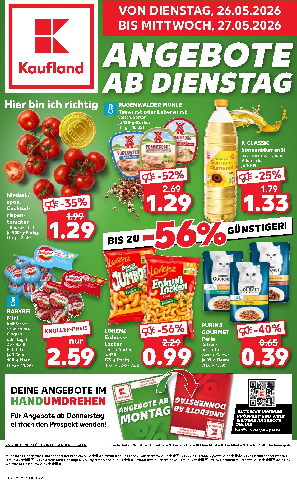 kaufland - Kaufland - Angebote ab Dienstag Prospekt nächste Woche – von Dienstag 26.05.2026 bis Mittwoch 27.05.2026