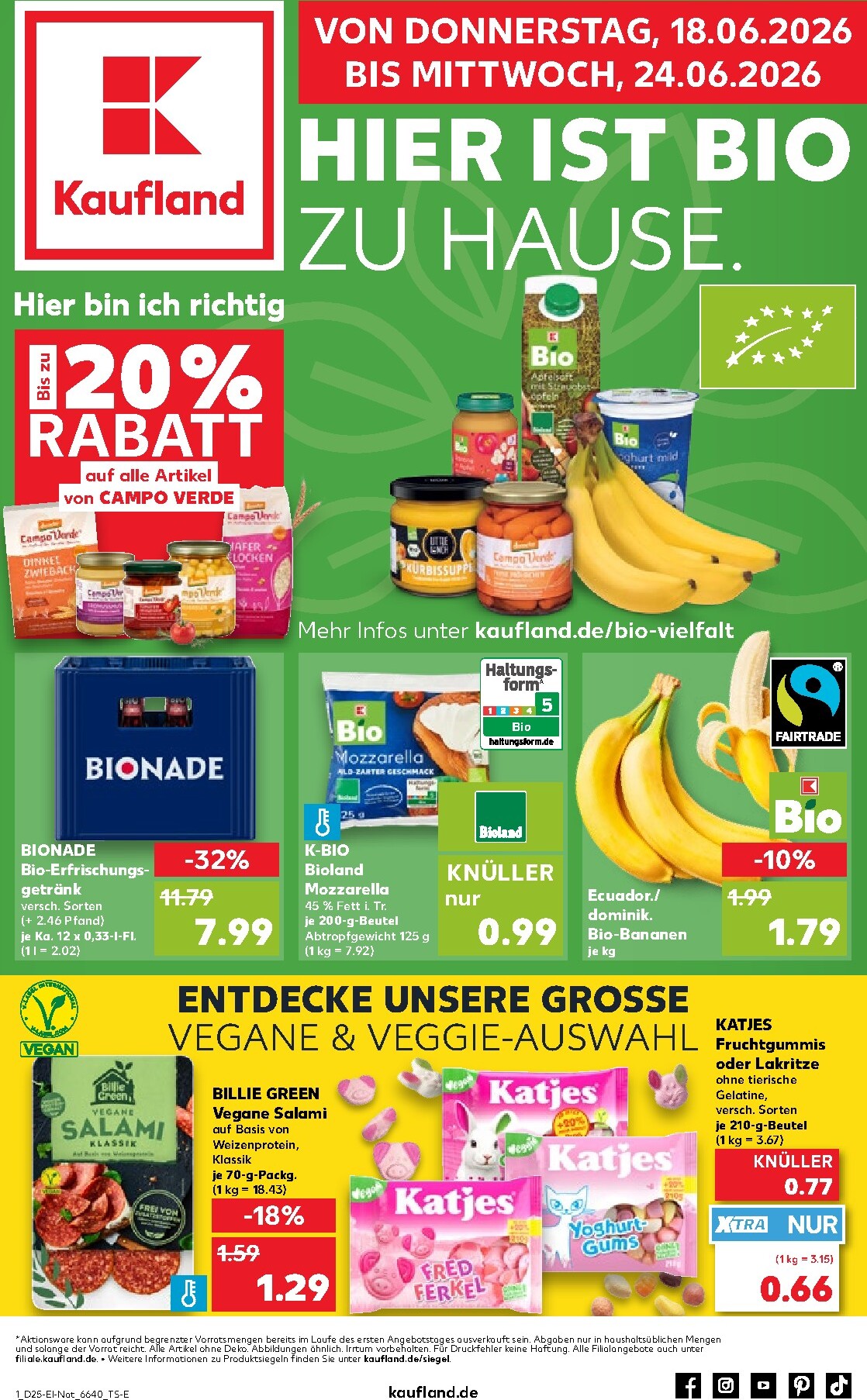 kaufland - Kaufland Prospekt nächste Woche – von Donnerstag 18.06.2026 bis Mittwoch 24.06.2026 - page: 1