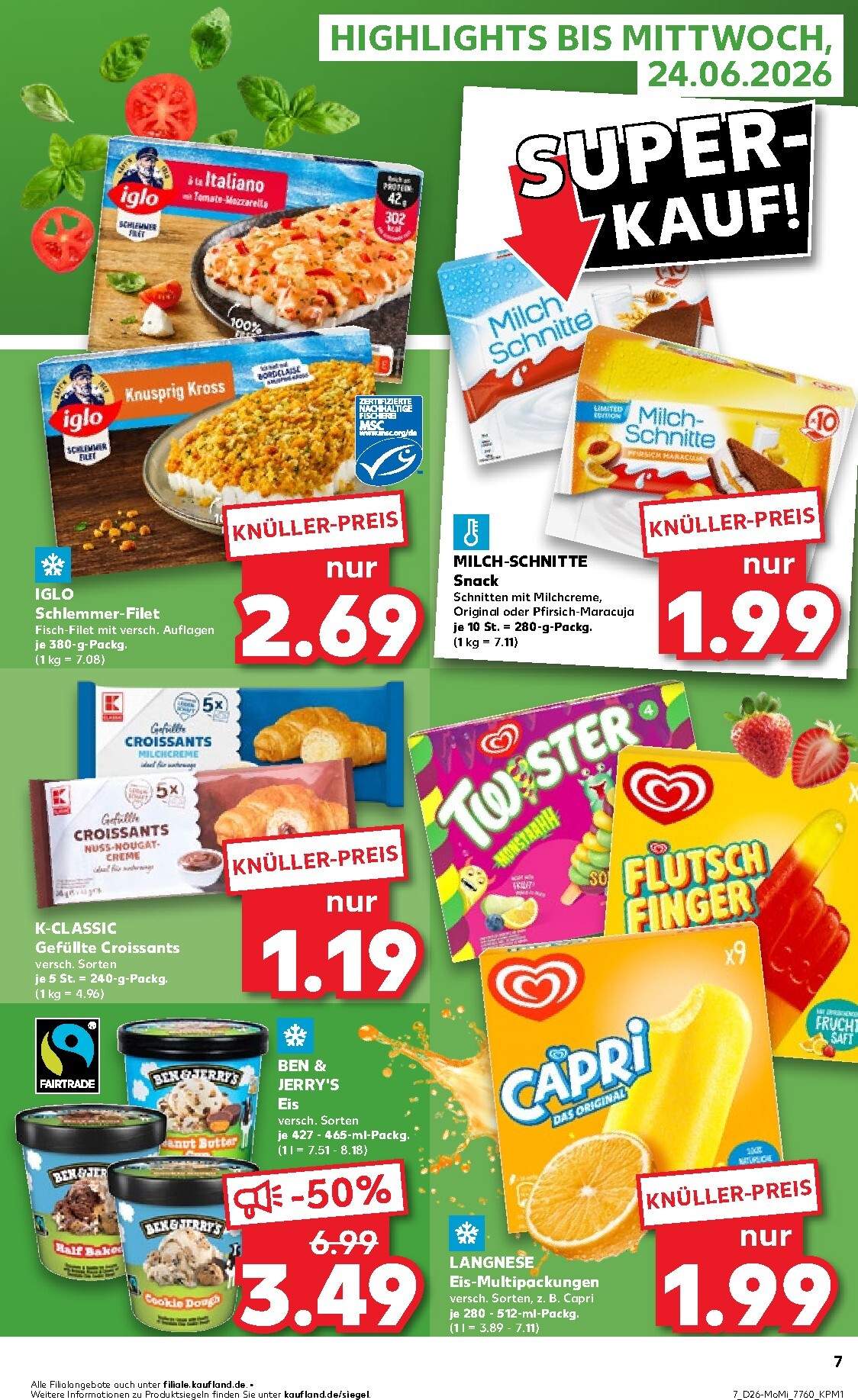 kaufland - Kaufland - Angebote ab Montag Prospekt nächste Woche – von Montag 22.06.2026 bis Mittwoch 24.06.2026 - page: 7