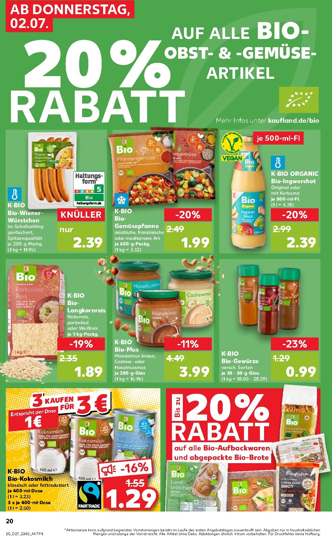 kaufland - Kaufland Prospekt nächste Woche – von Donnerstag 02.07.2026 bis Mittwoch 08.07.2026 - page: 20
