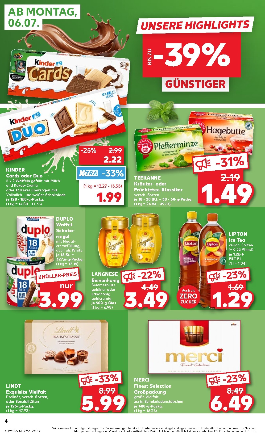 kaufland - Kaufland - Angebote ab Montag Prospekt nächste Woche – von Montag 06.07.2026 bis Mittwoch 08.07.2026 - page: 4