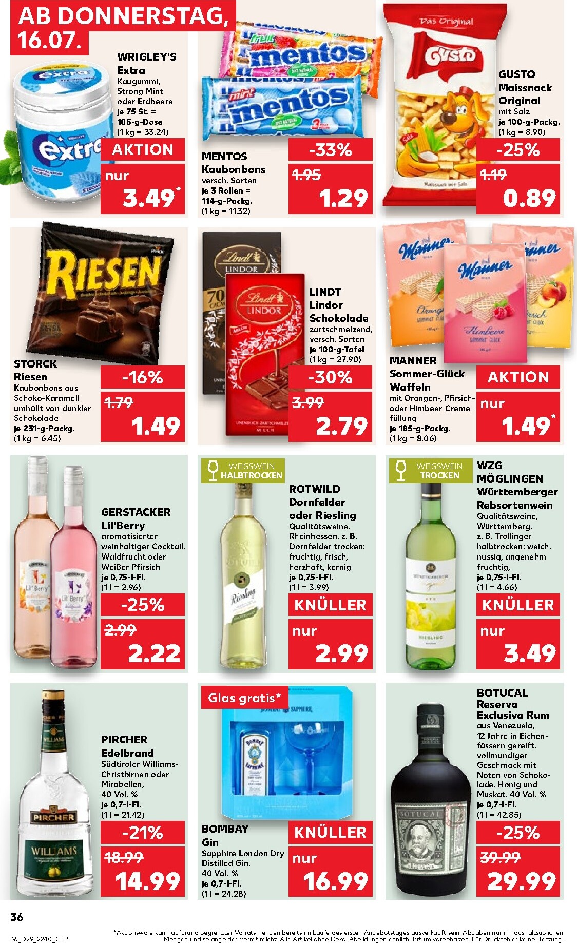 kaufland - Kaufland Prospekt nächste Woche – von Donnerstag 16.07.2026 bis Mittwoch 22.07.2026 - page: 36