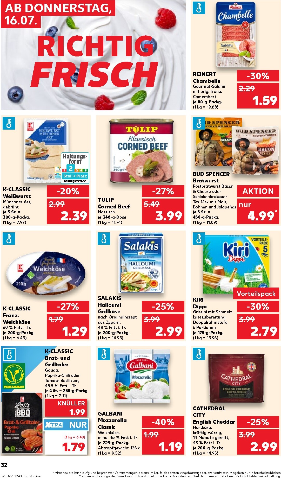 kaufland - Kaufland Prospekt nächste Woche – von Donnerstag 16.07.2026 bis Mittwoch 22.07.2026 - page: 32