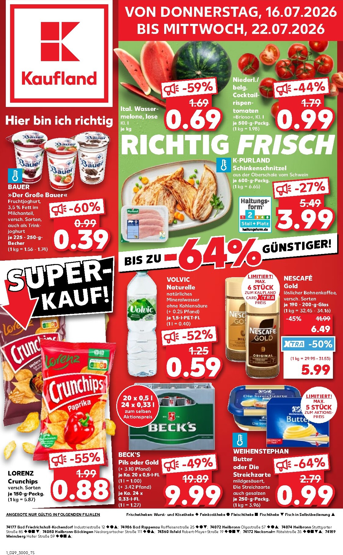 kaufland - Kaufland Prospekt nächste Woche – von Donnerstag 16.07.2026 bis Mittwoch 22.07.2026