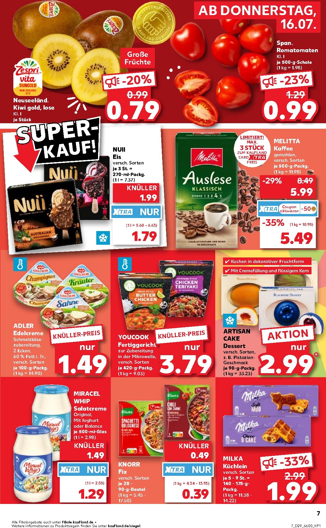kaufland - Kaufland Prospekt nächste Woche – von Donnerstag 16.07.2026 bis Mittwoch 22.07.2026 - page: 7