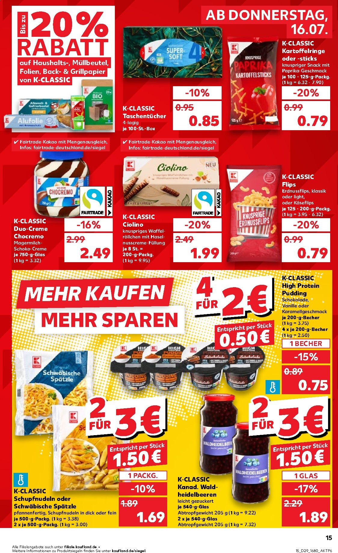 kaufland - Kaufland Prospekt nächste Woche – von Donnerstag 16.07.2026 bis Mittwoch 22.07.2026 - page: 15