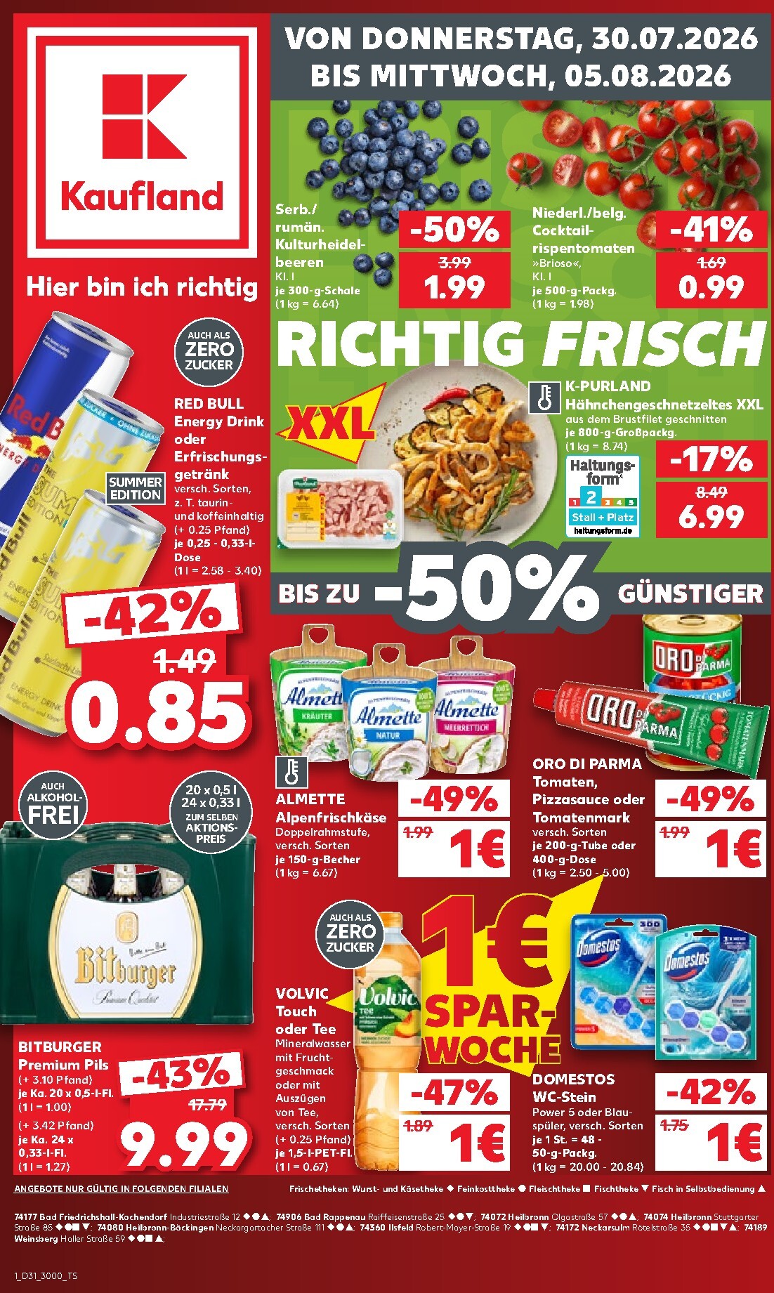 kaufland - Kaufland Prospekt nächste Woche – von Donnerstag 30.07.2026 bis Mittwoch 05.08.2026