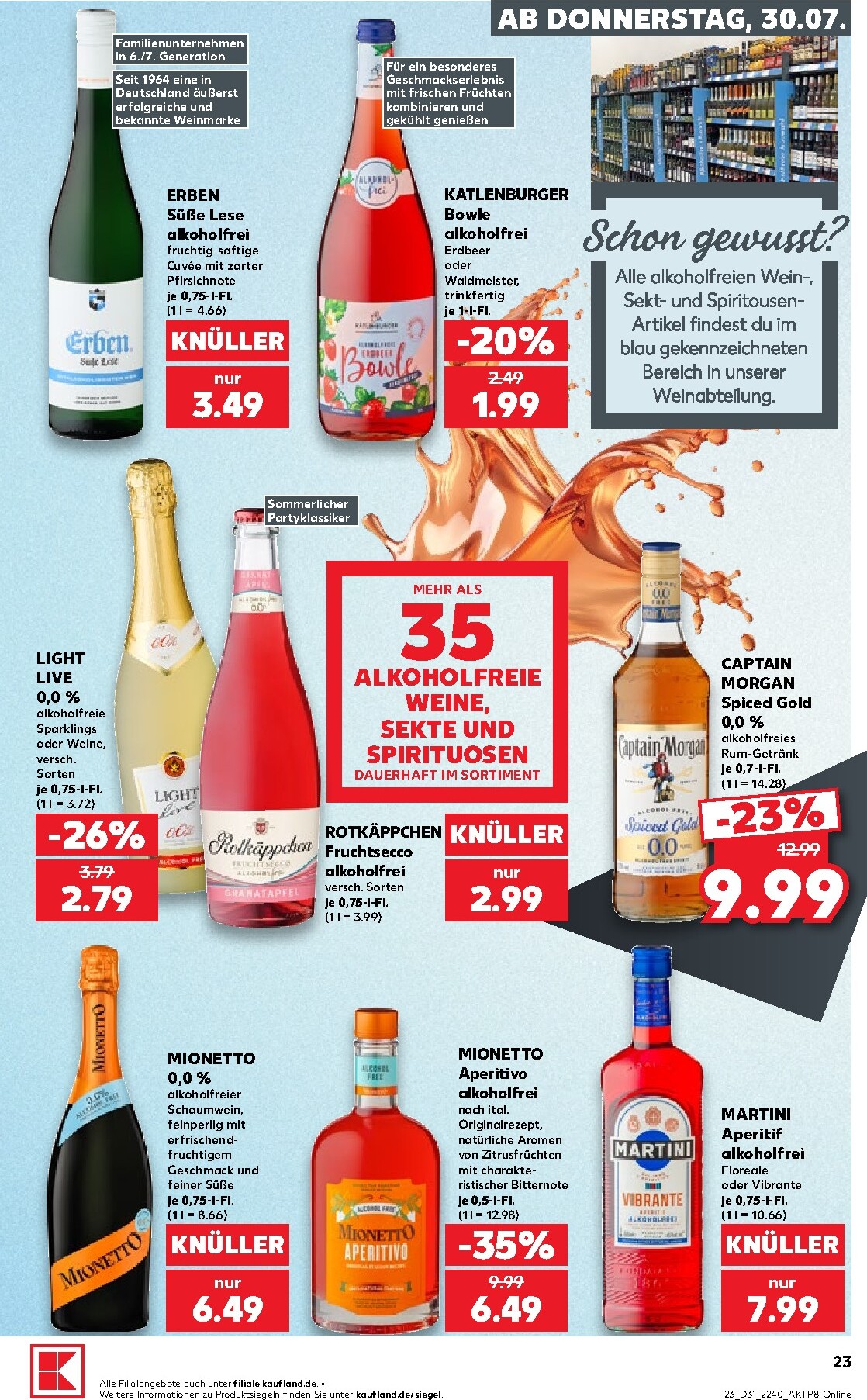kaufland - Kaufland Prospekt nächste Woche – von Donnerstag 30.07.2026 bis Mittwoch 05.08.2026 - page: 23