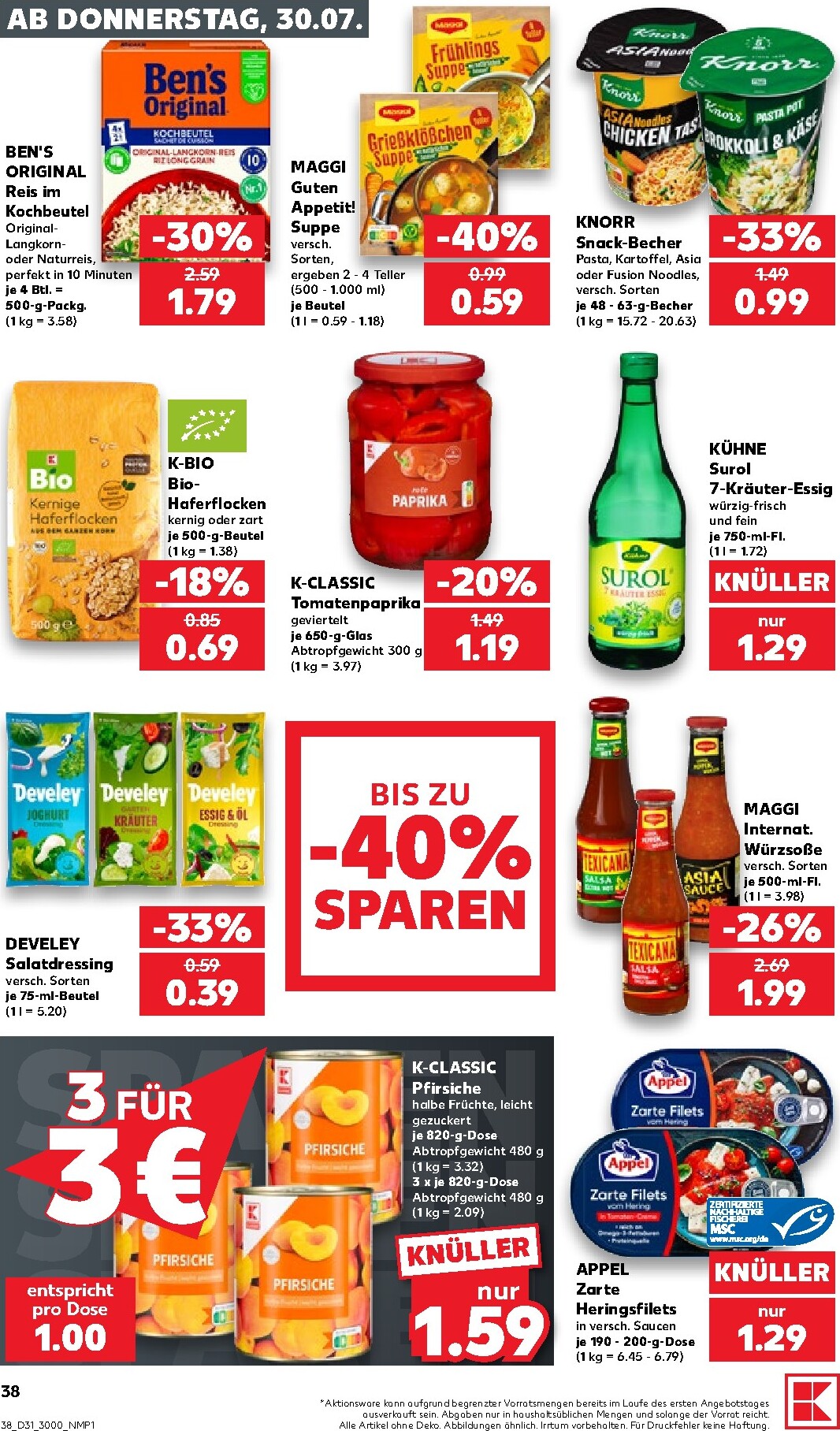 kaufland - Kaufland Prospekt nächste Woche – von Donnerstag 30.07.2026 bis Mittwoch 05.08.2026 - page: 38