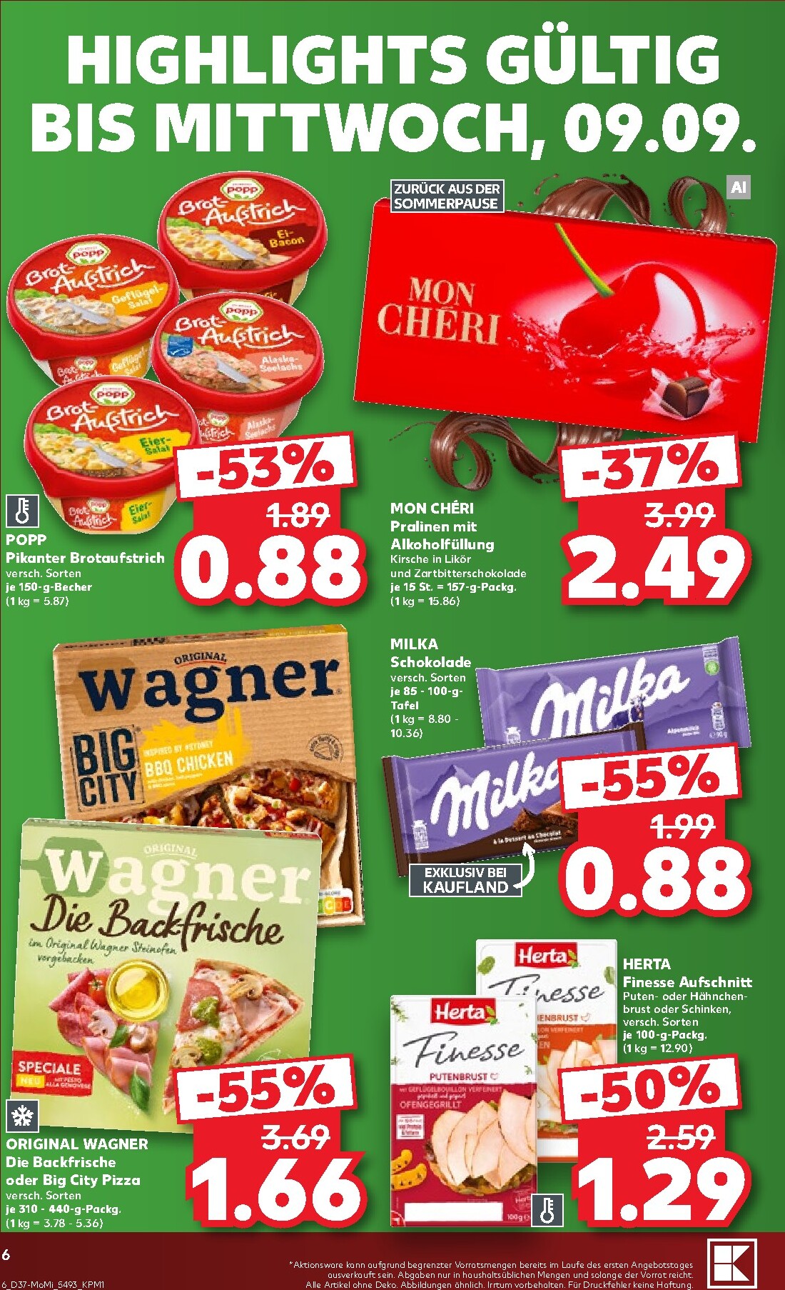 kaufland - Kaufland - Richtig Sparen Prospekt nächste Woche – von Montag 07.09.2026 bis Mittwoch 09.09.2026 - page: 6