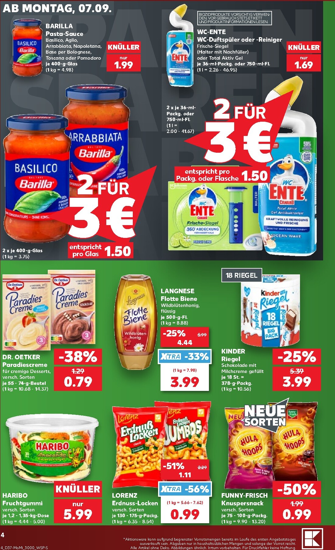 kaufland - Kaufland - Richtig Sparen Prospekt nächste Woche – von Montag 07.09.2026 bis Mittwoch 09.09.2026 - page: 4