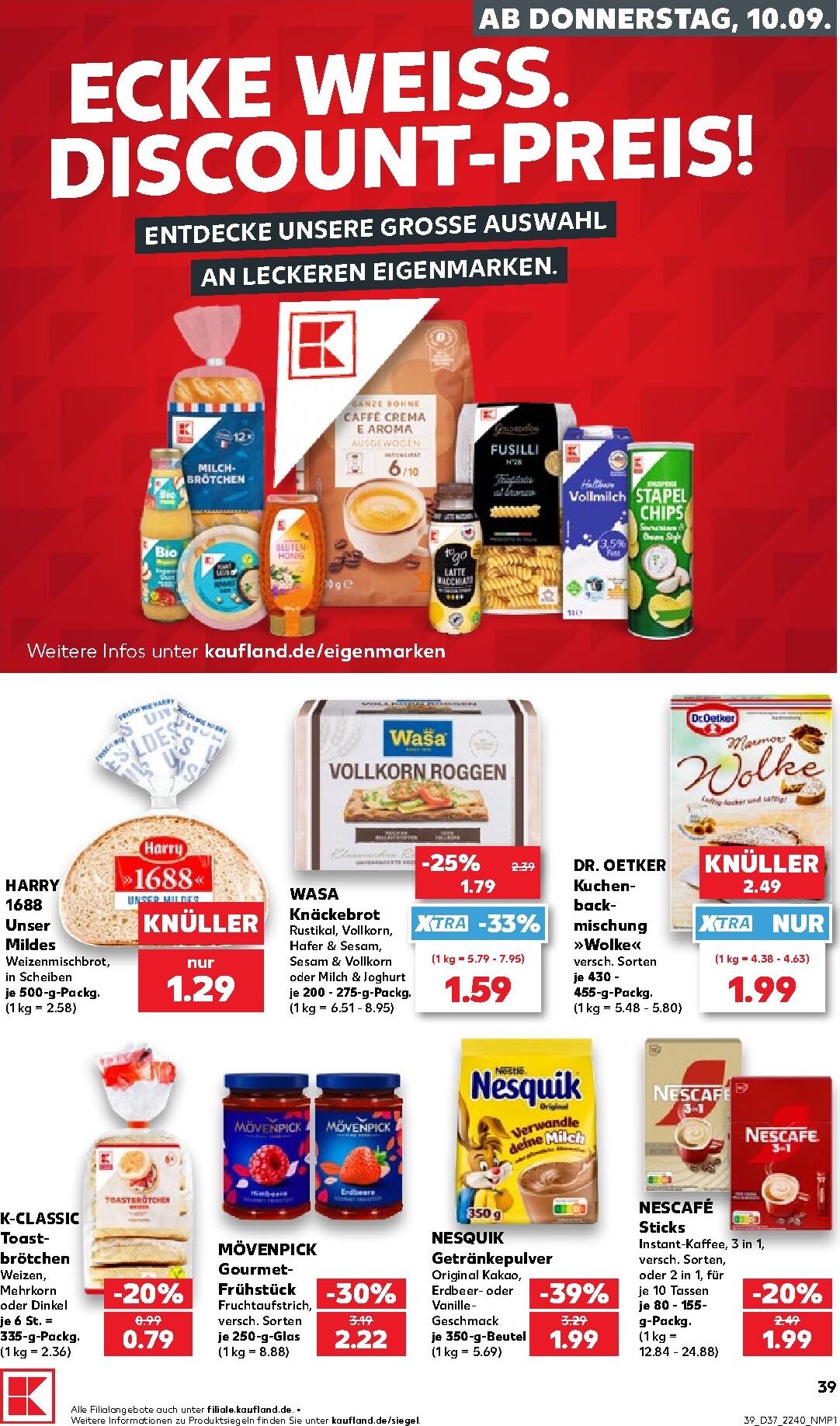 kaufland - Kaufland Prospekt nächste Woche – von Donnerstag 10.09.2026 bis Mittwoch 16.09.2026 - page: 39