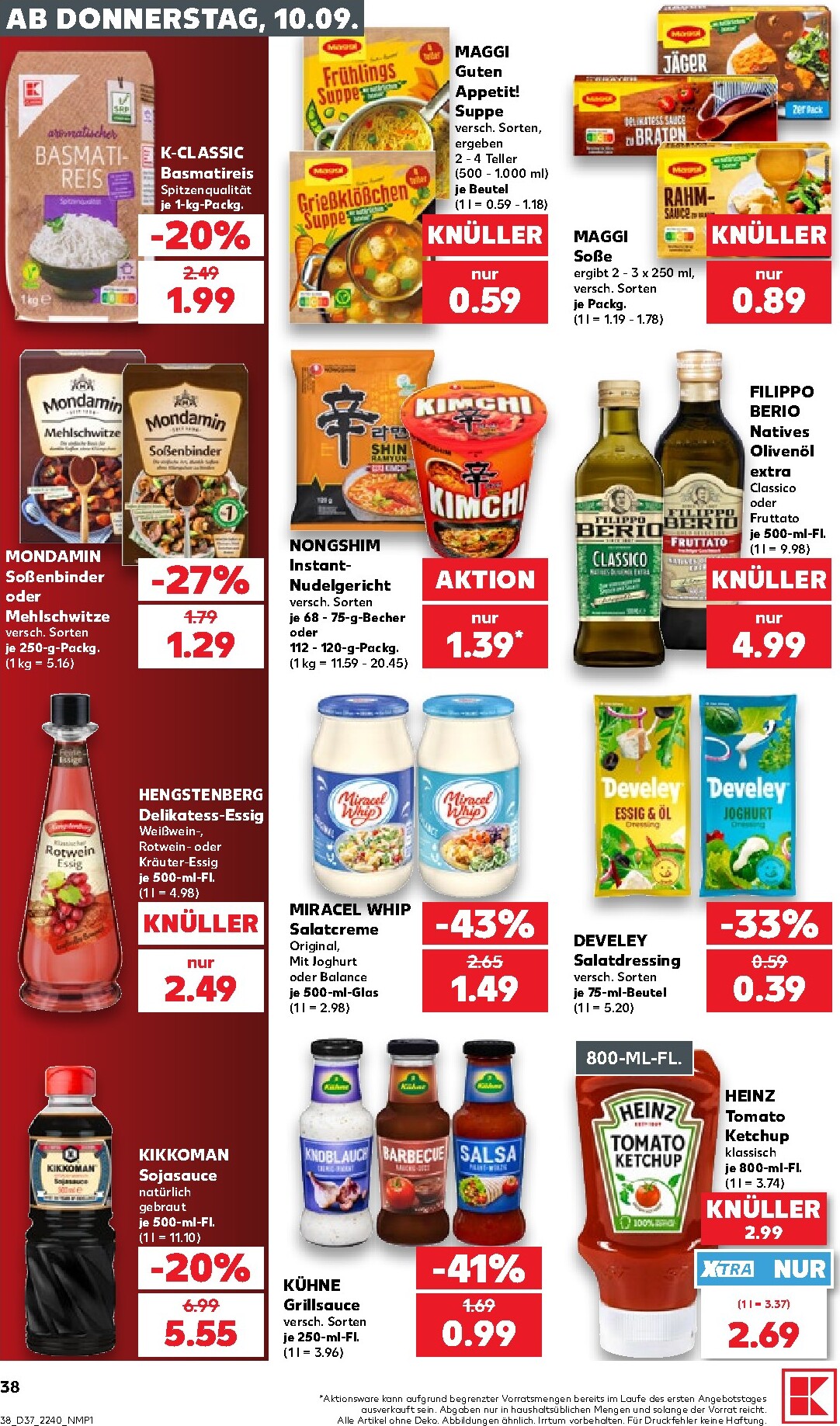 kaufland - Kaufland Prospekt nächste Woche – von Donnerstag 10.09.2026 bis Mittwoch 16.09.2026 - page: 38