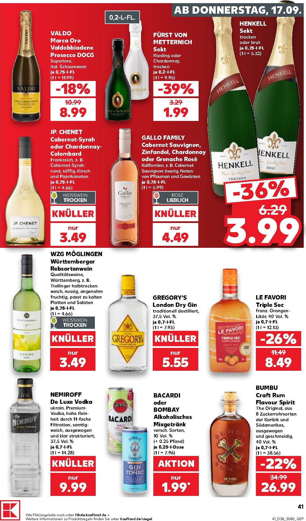 kaufland - Kaufland Prospekt nächste Woche – von Donnerstag 17.09.2026 bis Mittwoch 23.09.2026 - page: 41